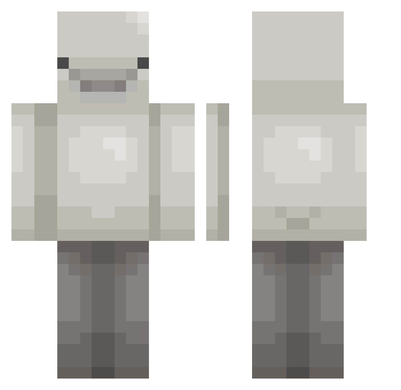 Airman_Our_Pal Minecraft skin, front and back view