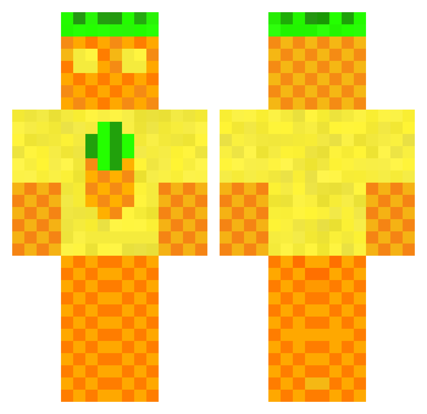 lkny Minecraft skin, front and back view
