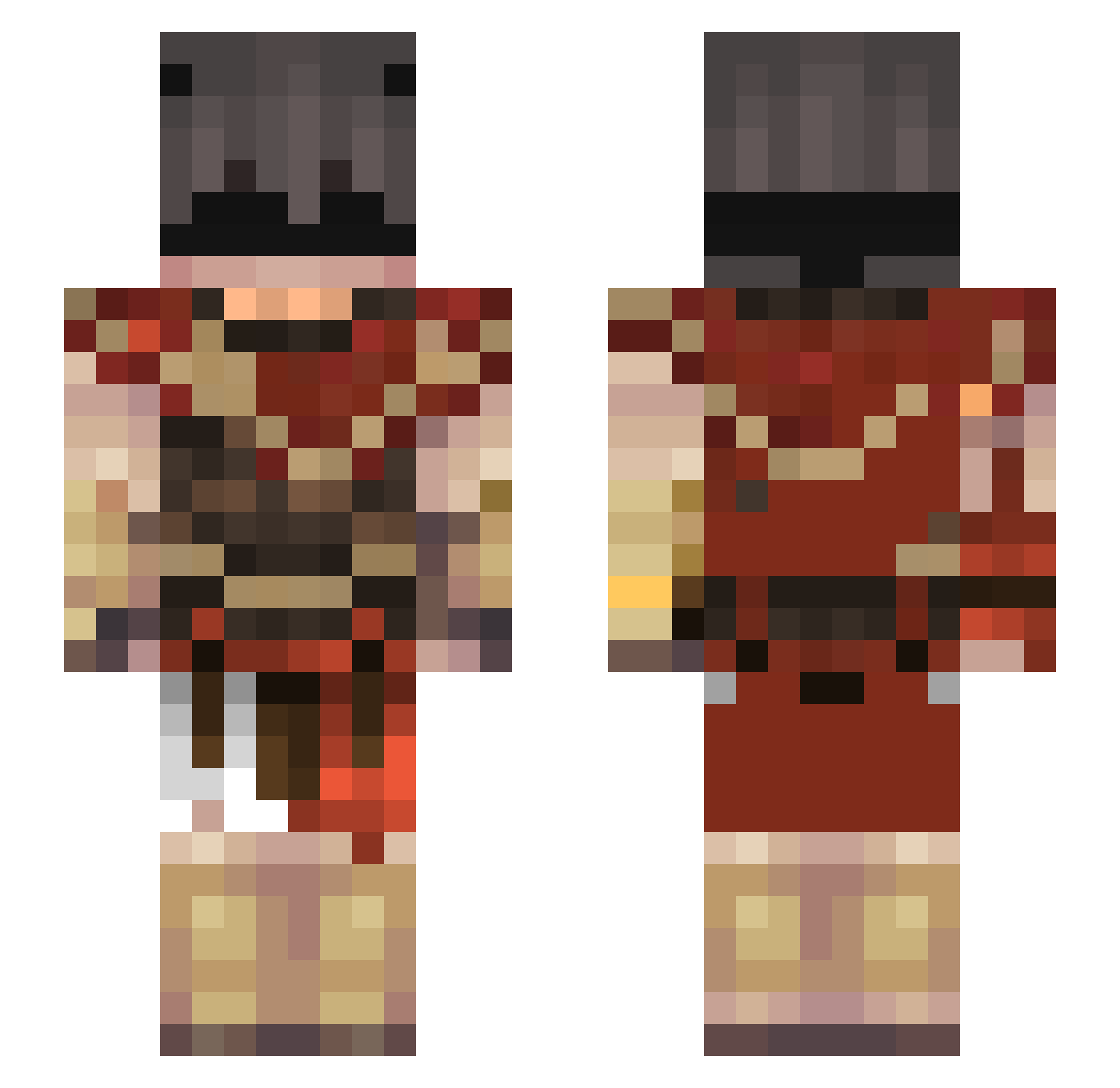 Yakiiim Minecraft skin, front and back view