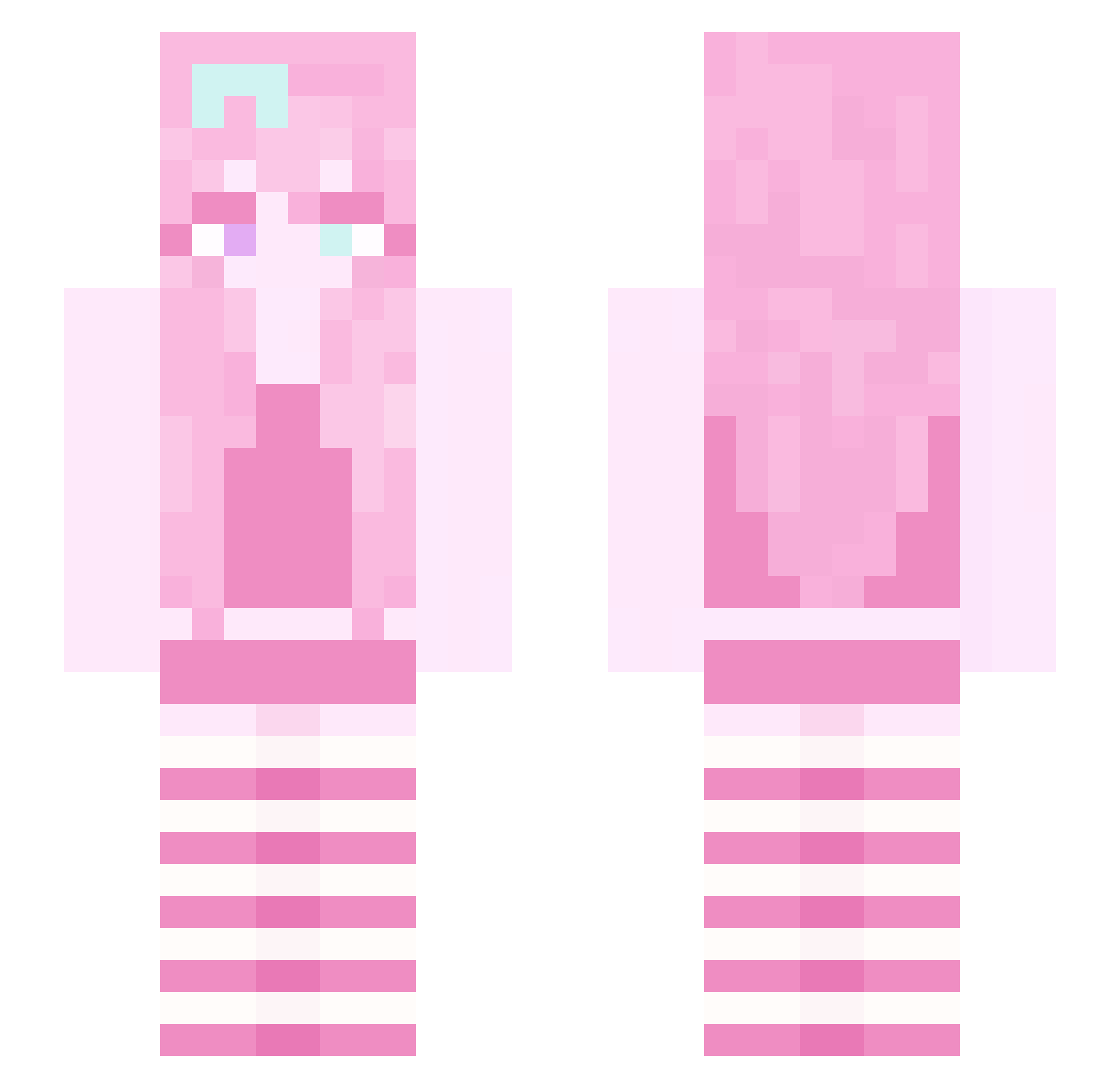 steeeries Minecraft skin, front and back view