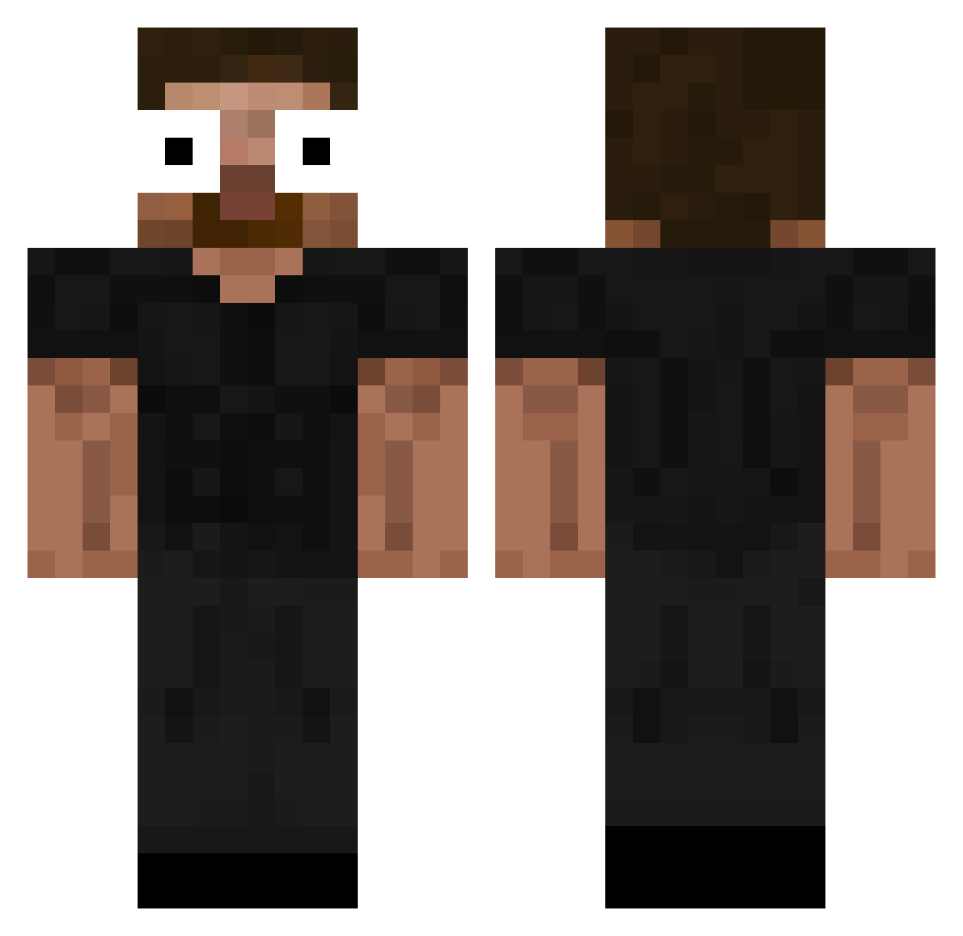 fATER25 Minecraft skin, front and back view