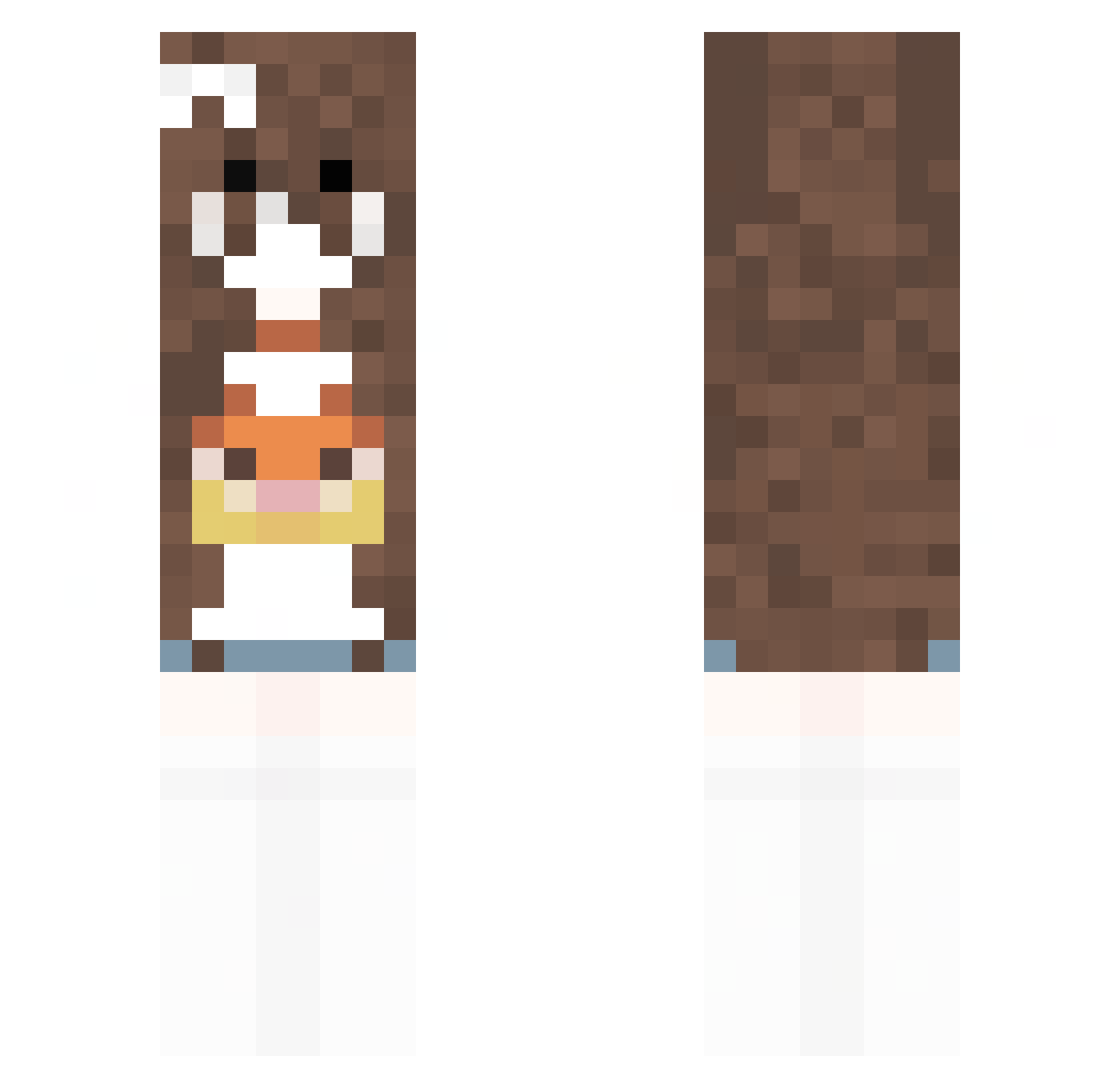 Manuuhsz Minecraft skin, front and back view