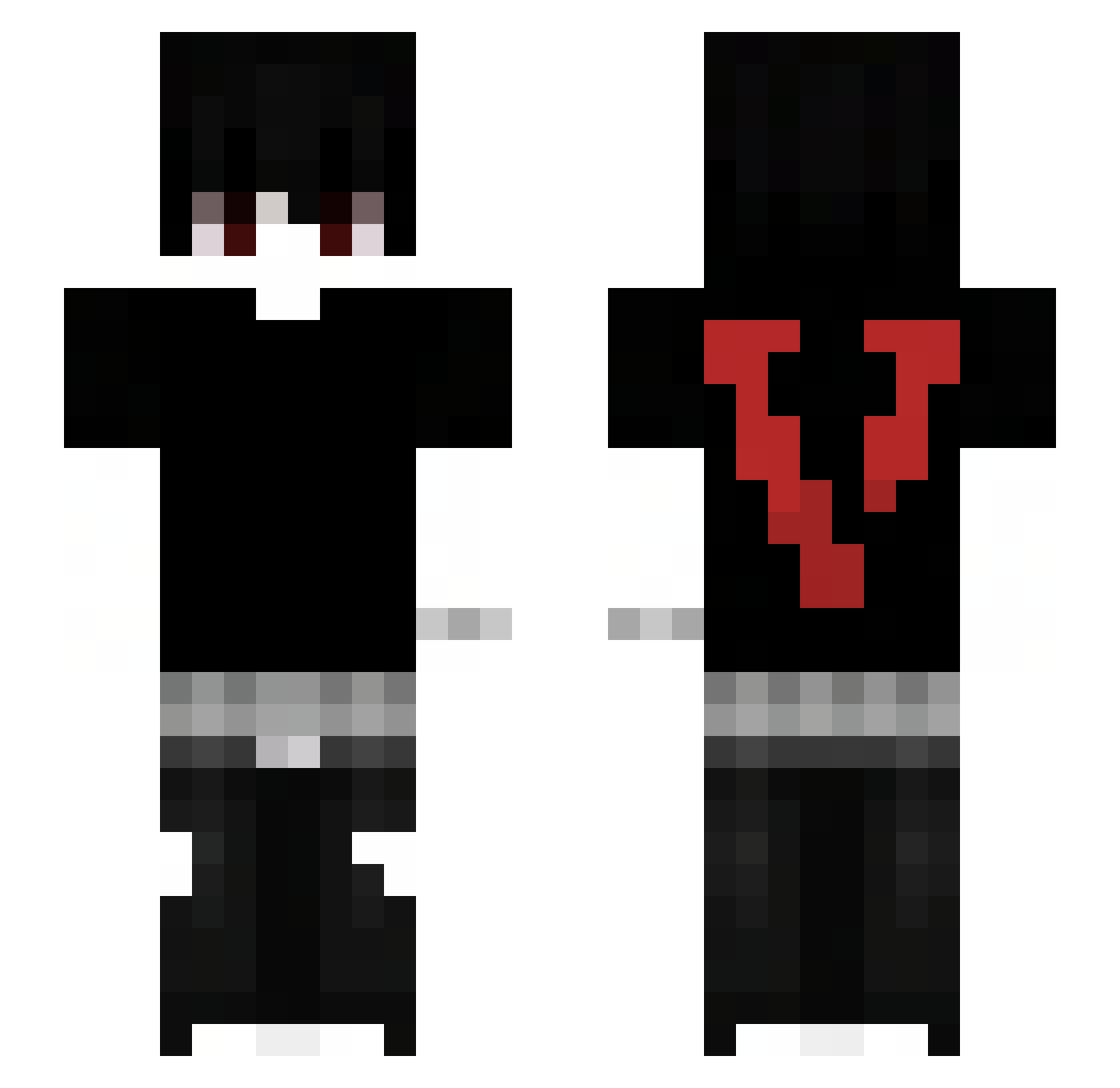 Chechnya_ Minecraft skin, front and back view