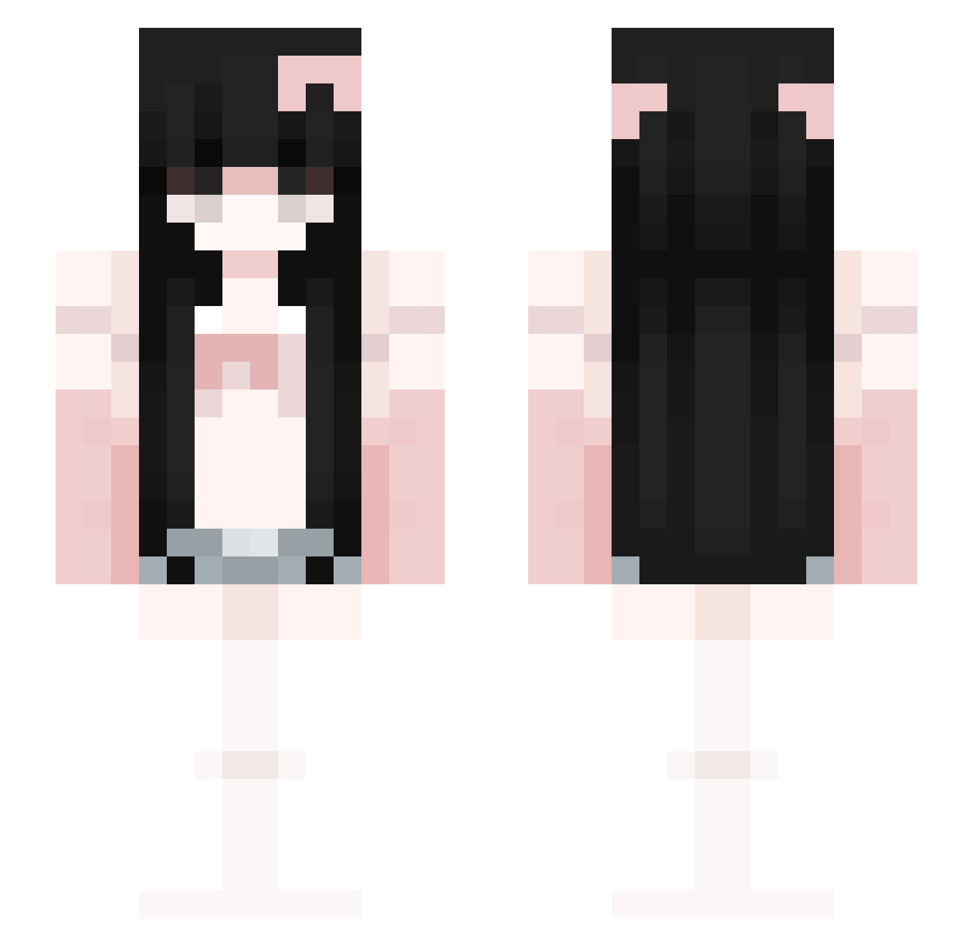 uicyan_ Minecraft skin, front and back view