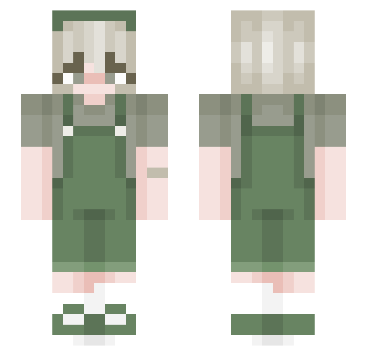 SpicyRamenSoup Minecraft skin, front and back view