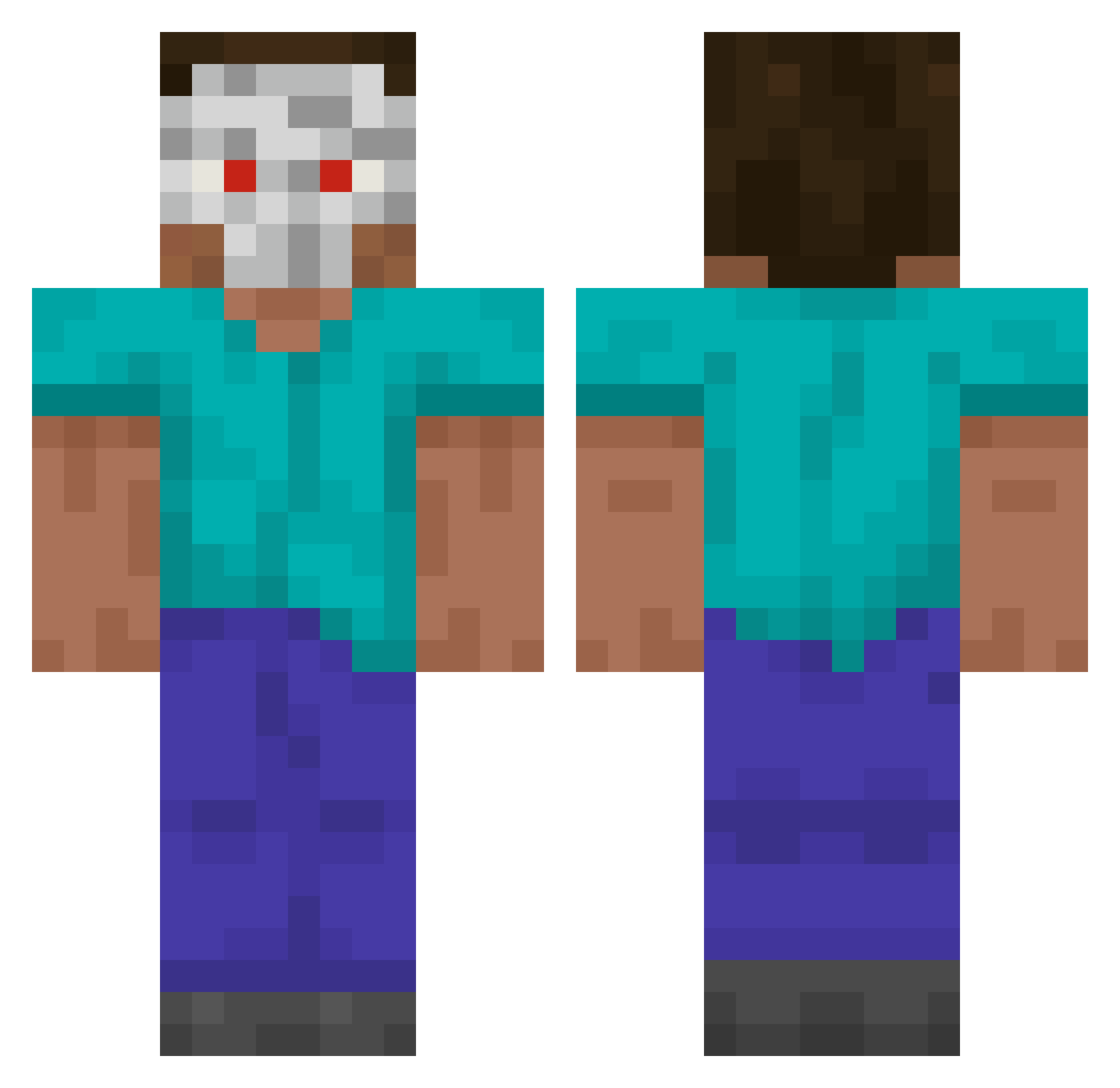YellowOnesDaSun Minecraft skin, front and back view