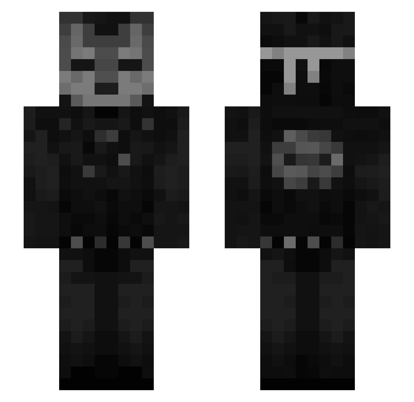 hring Minecraft skin, front and back view