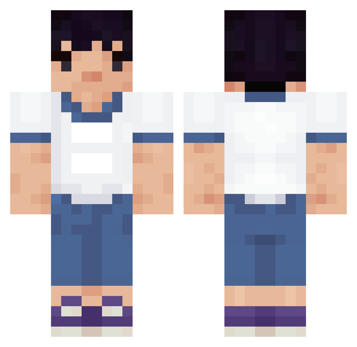 CaviGoob Minecraft skin, front and back view