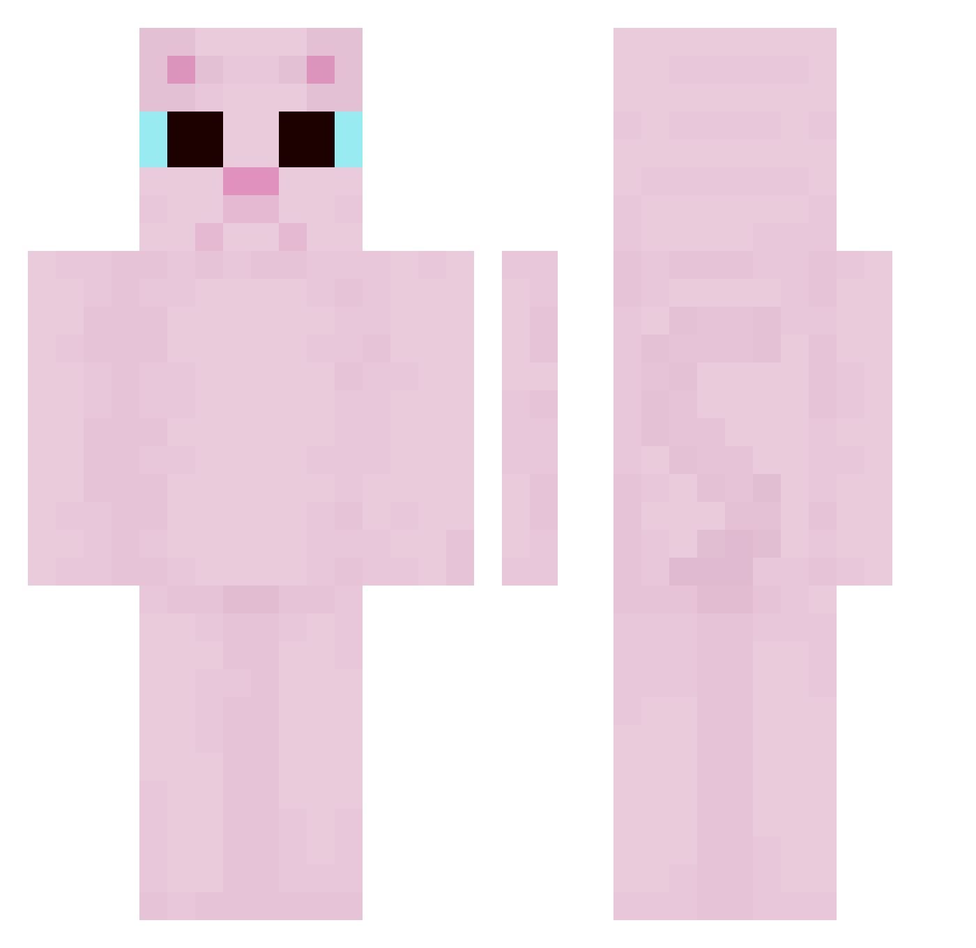 Ninko155 Minecraft skin, front and back view
