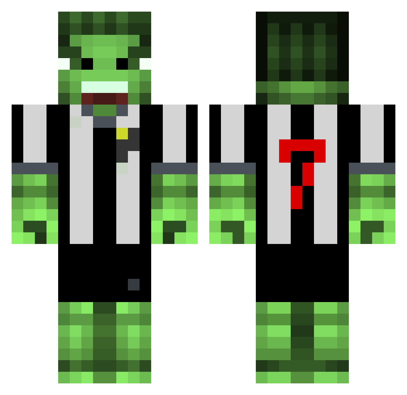 MauroJr13 Minecraft skin, front and back view