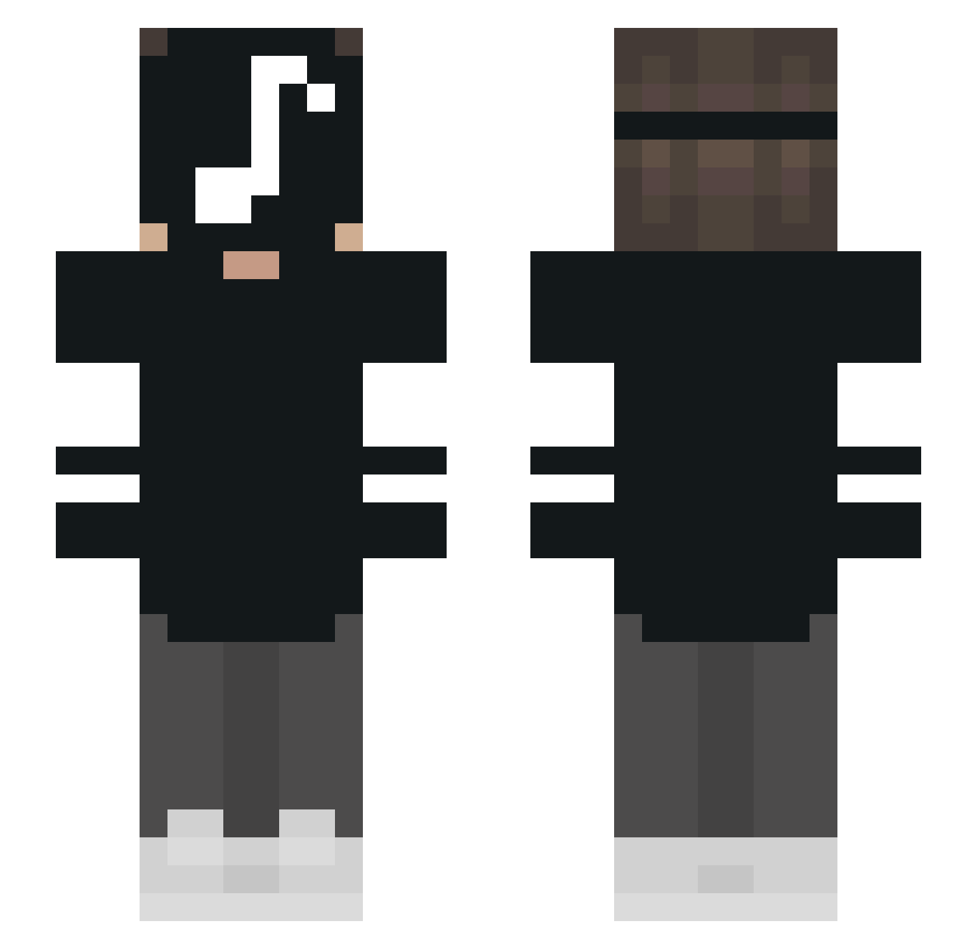 Kami3268 Minecraft skin, front and back view