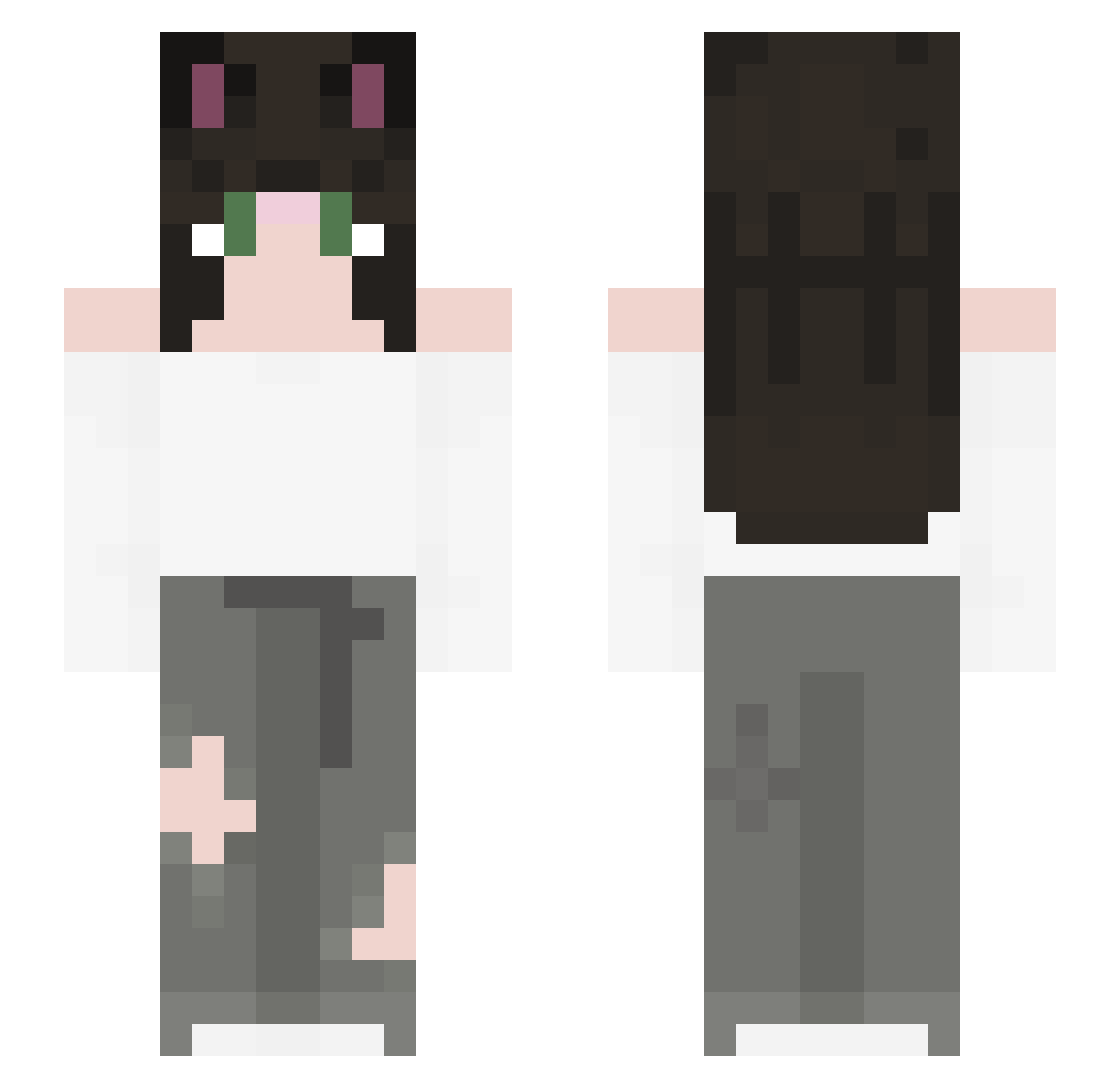CrackerNikko Minecraft skin, front and back view