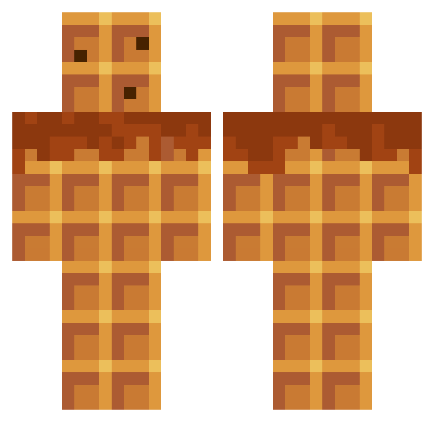 FartRippa Minecraft skin, front and back view