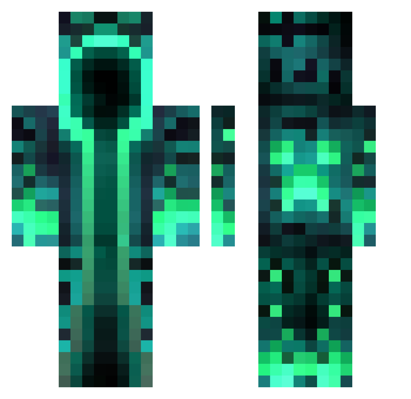 TheCoolmanBA Minecraft skin, front and back view