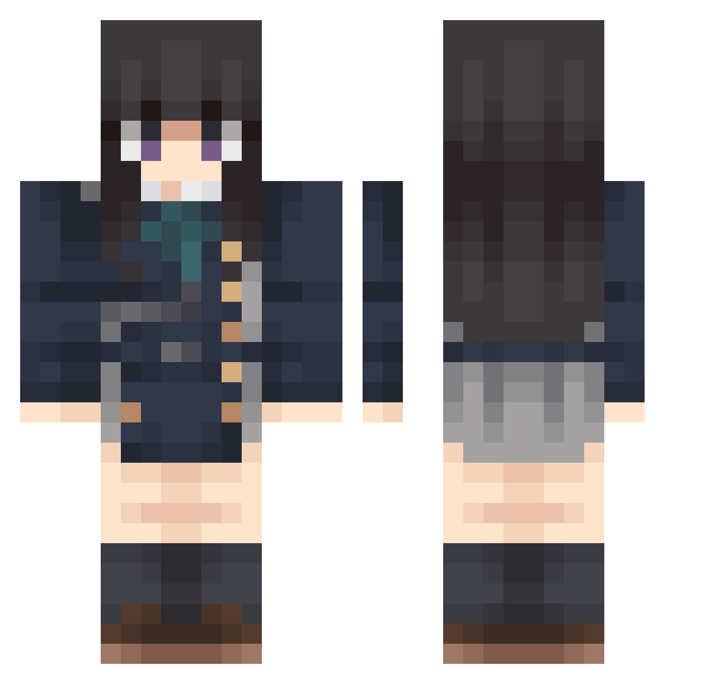 puyu_osu Minecraft skin, front and back view