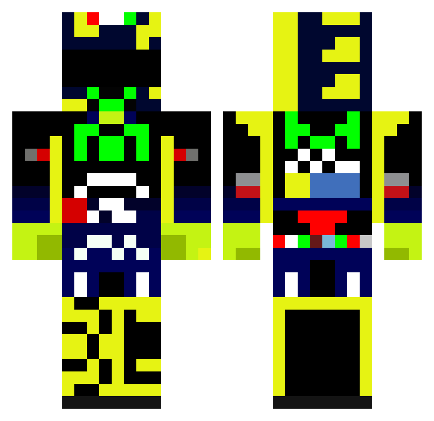 Drate_DragonKing Minecraft skin, front and back view