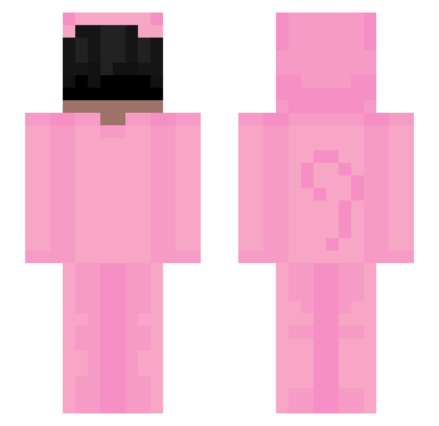 WackaPoo Minecraft skin, front and back view