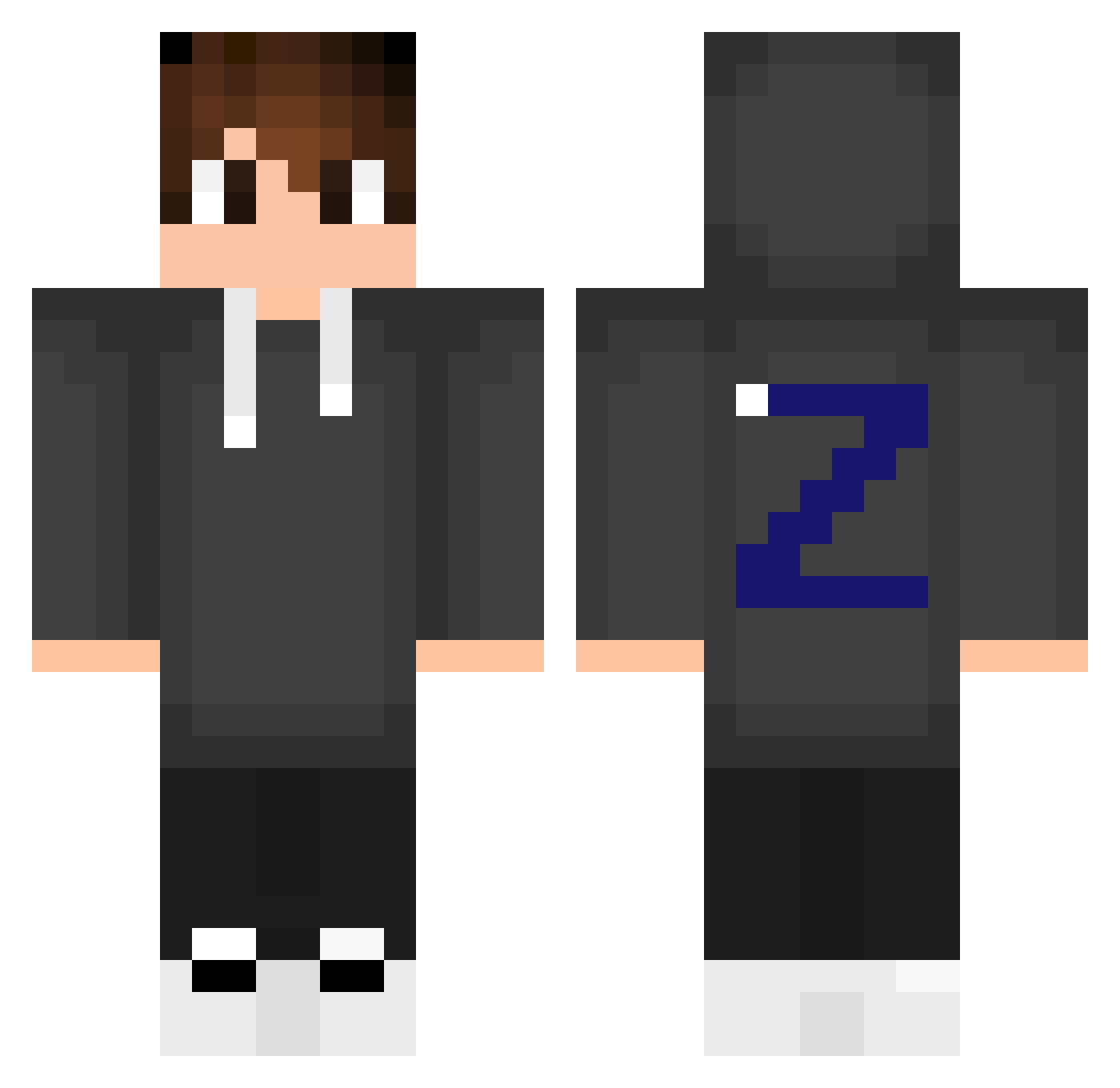 ZYMEX_TK Minecraft skin, front and back view