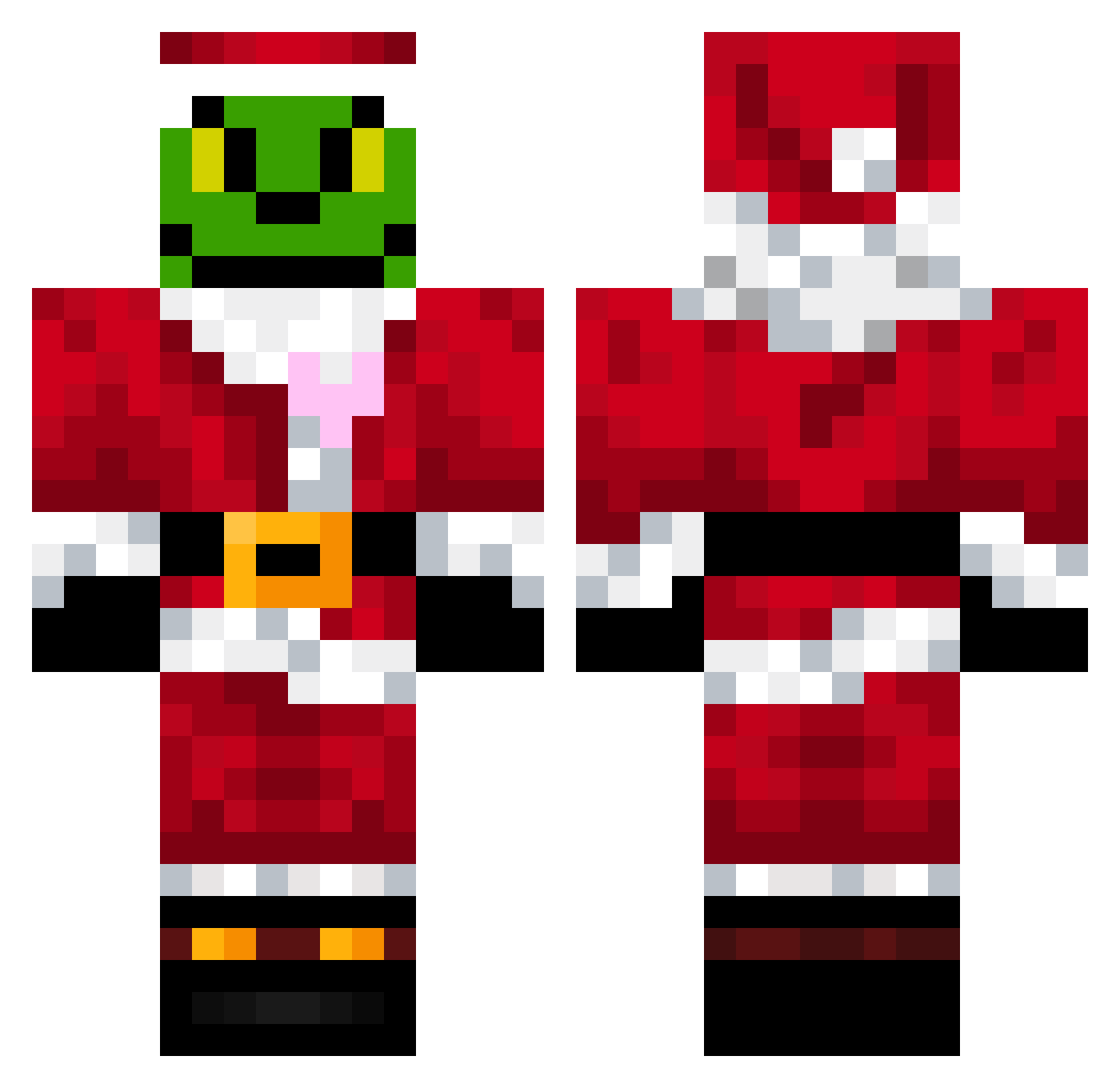 Merven Minecraft skin, front and back view