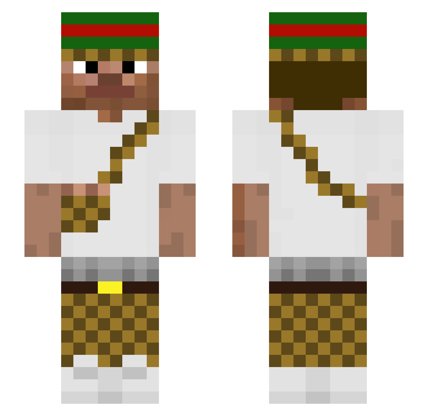 Spagh_tti Minecraft skin, front and back view