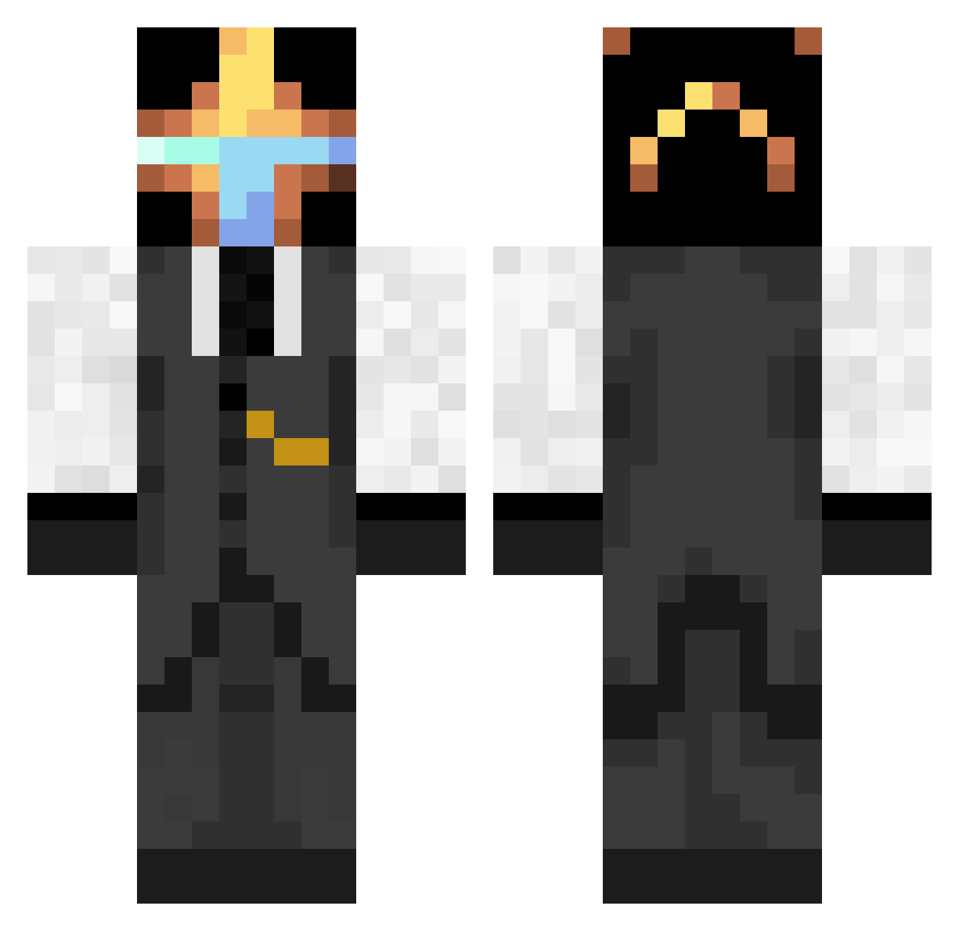 ZweeZy Minecraft skin, front and back view