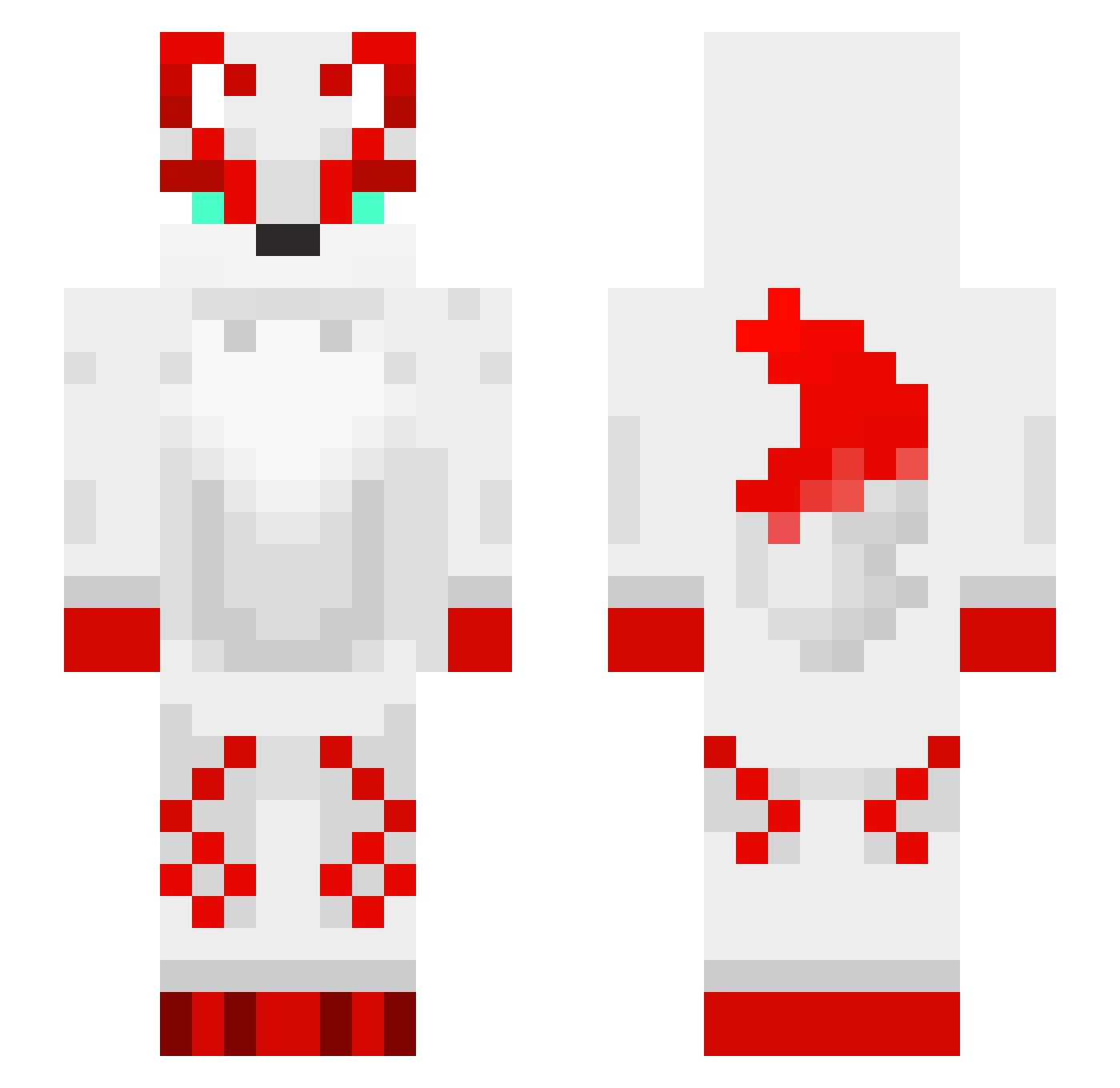 Bluefiregamer64 Minecraft skin, front and back view