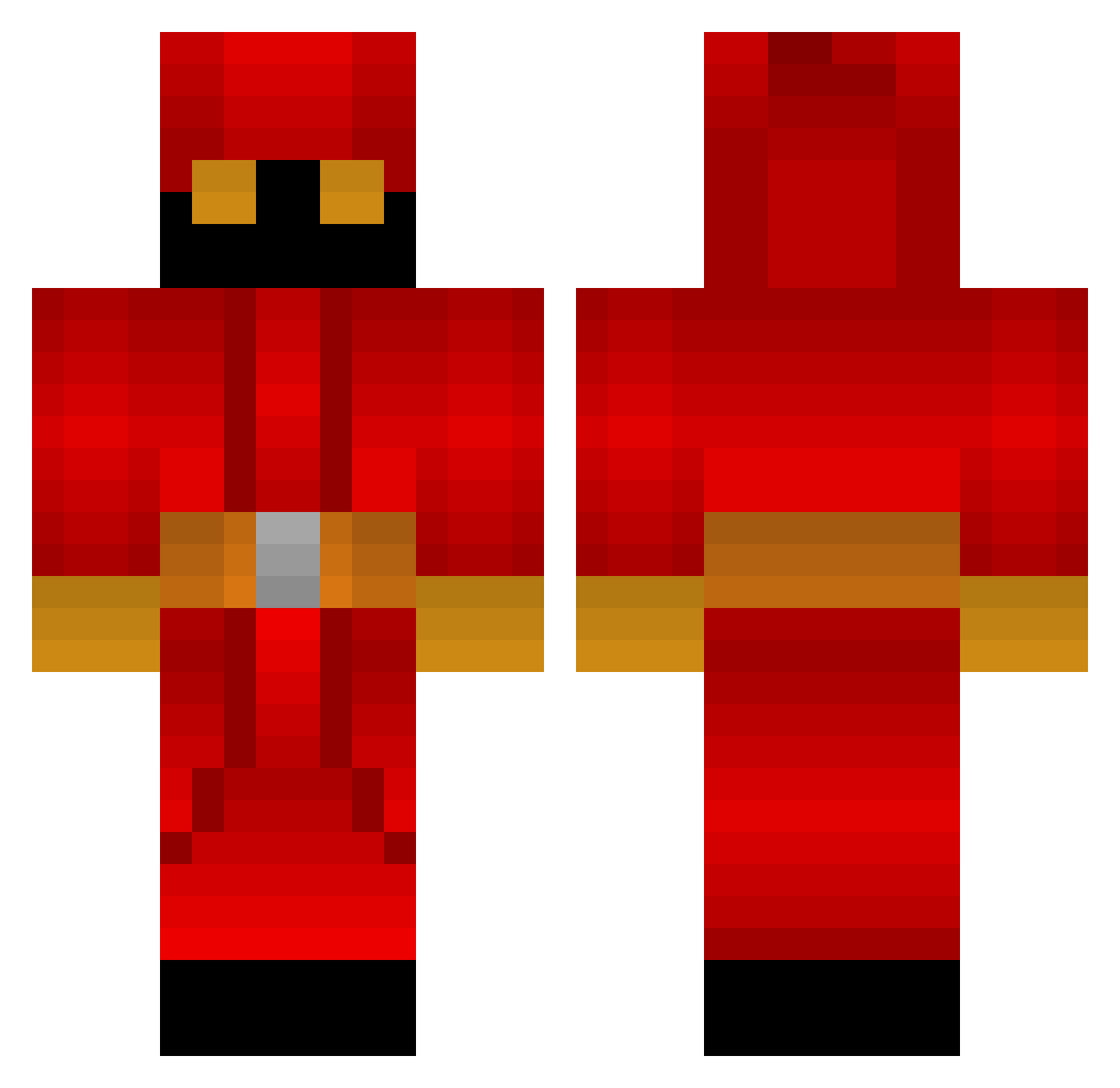 battler1500 Minecraft skin, front and back view