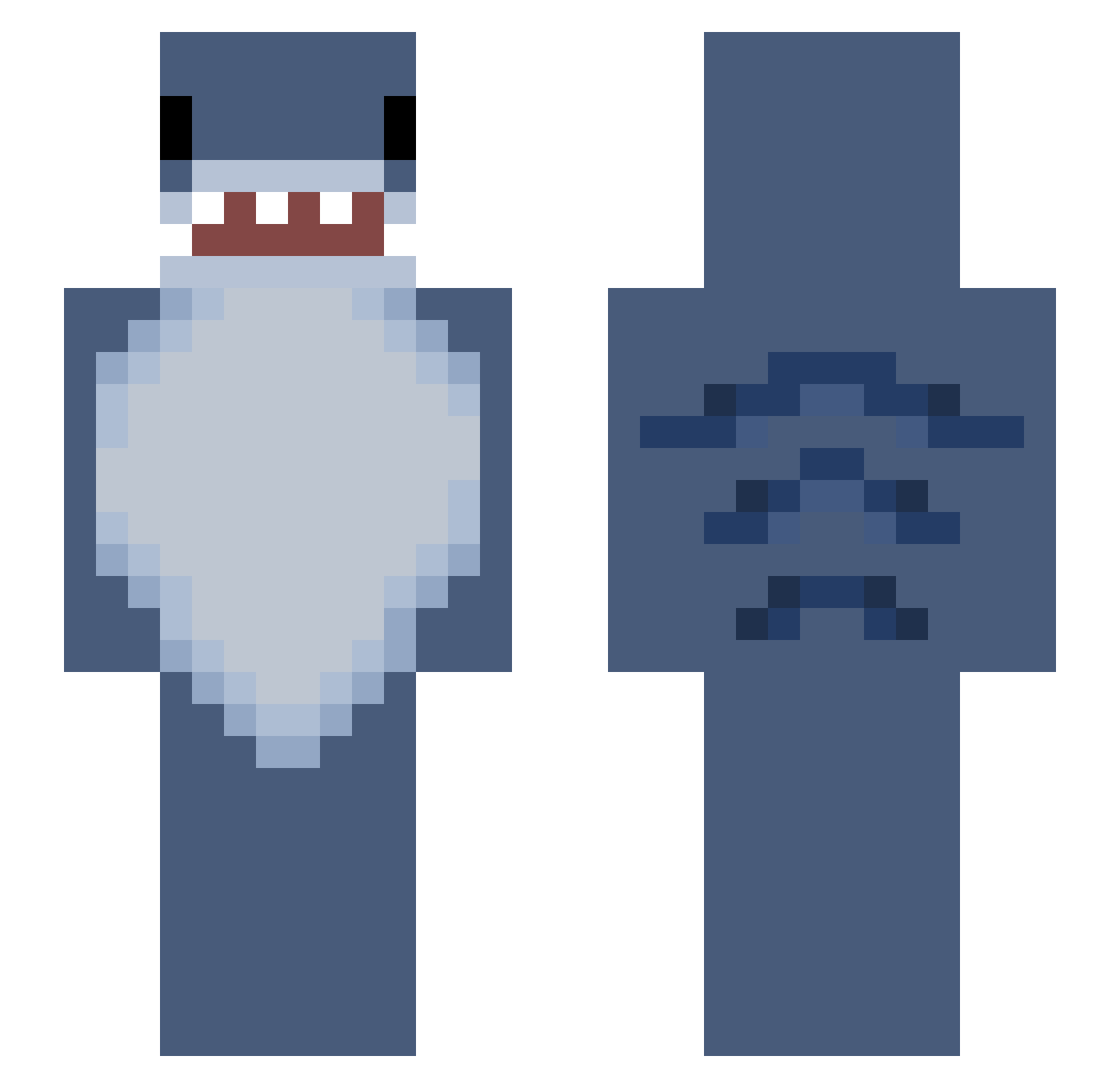 allahgaymi Minecraft skin, front and back view