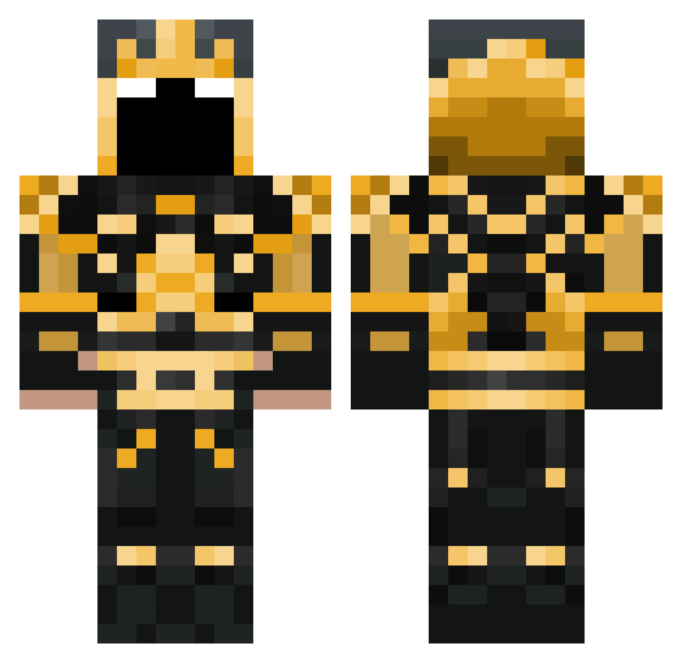 Scand3 Minecraft skin, front and back view