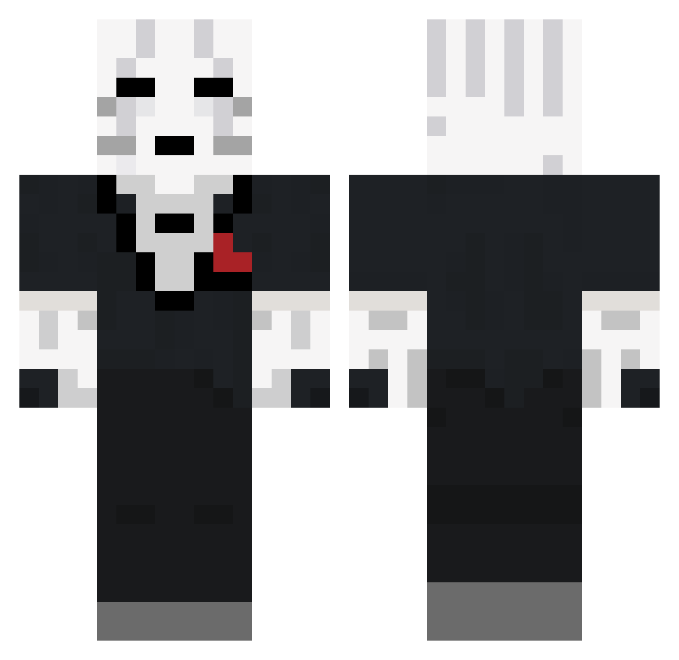 Bulll Minecraft skin, front and back view