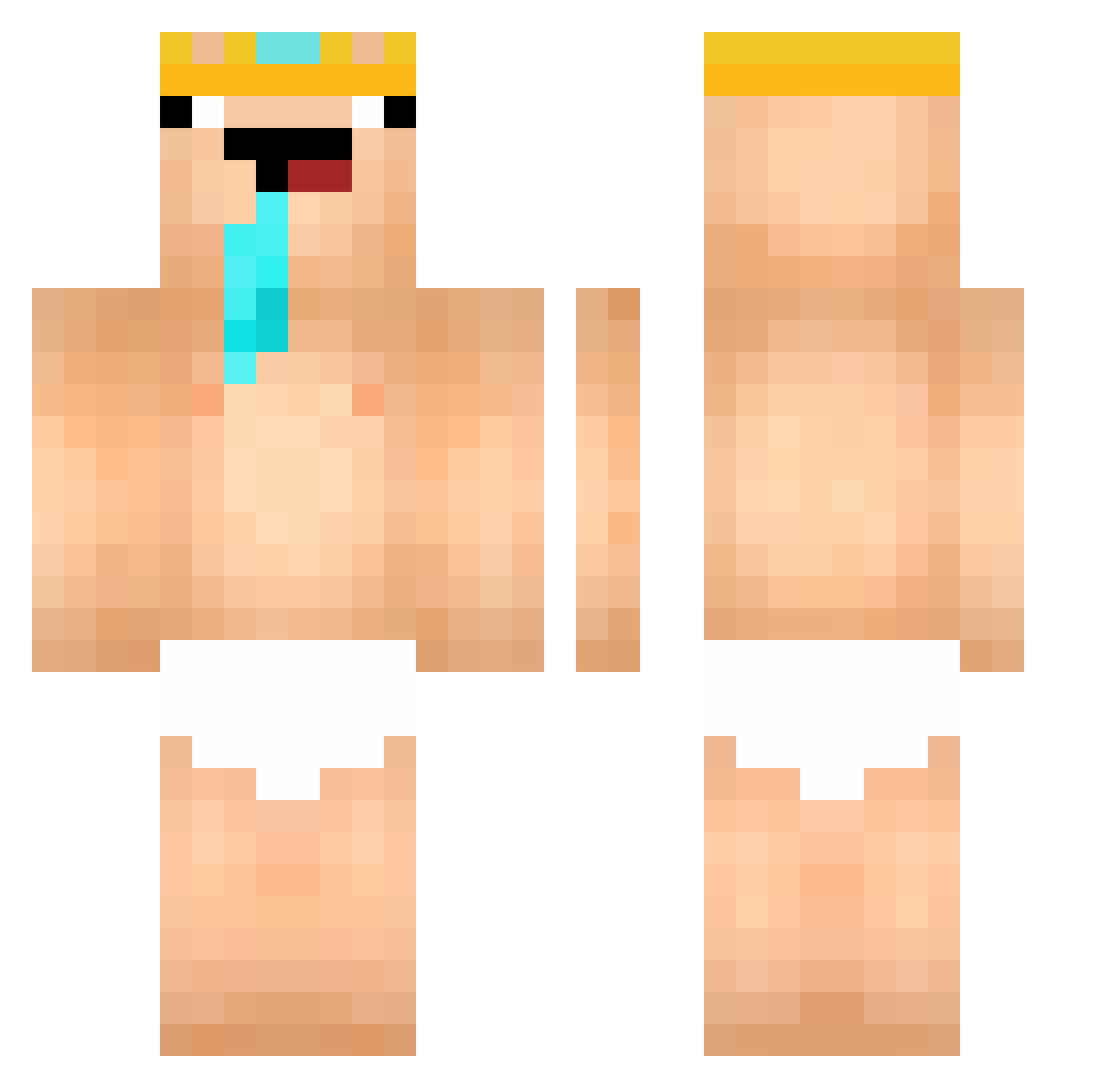 gmack_eg Minecraft skin, front and back view