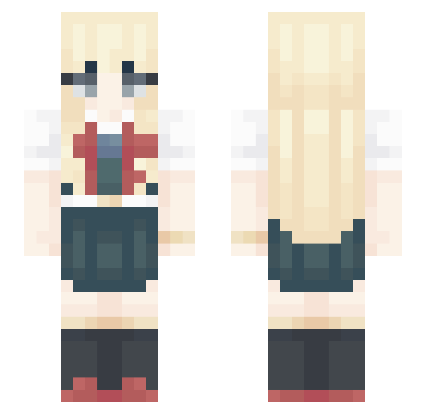 maiolio Minecraft skin, front and back view