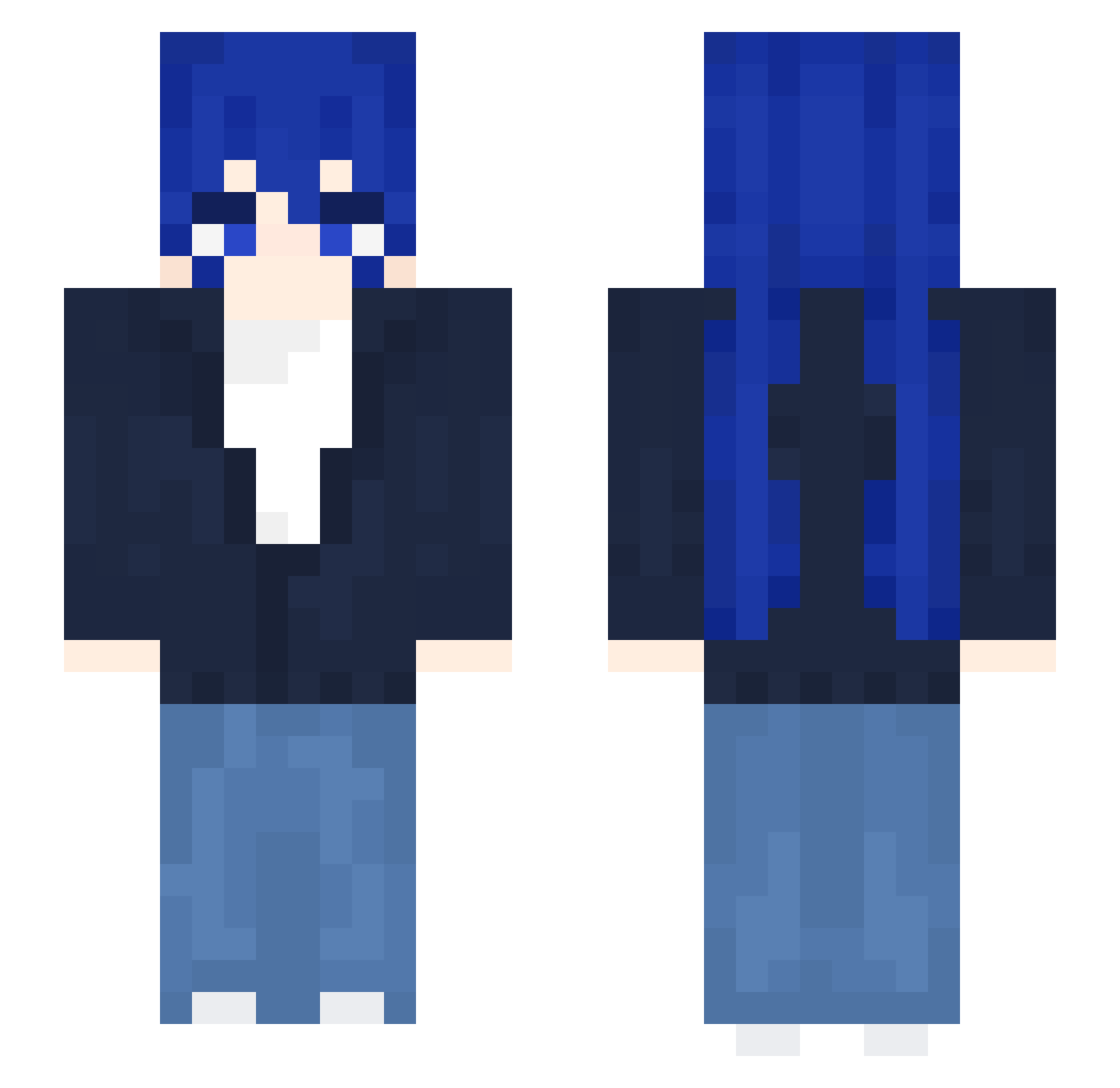 Reina_Lilith Minecraft skin, front and back view