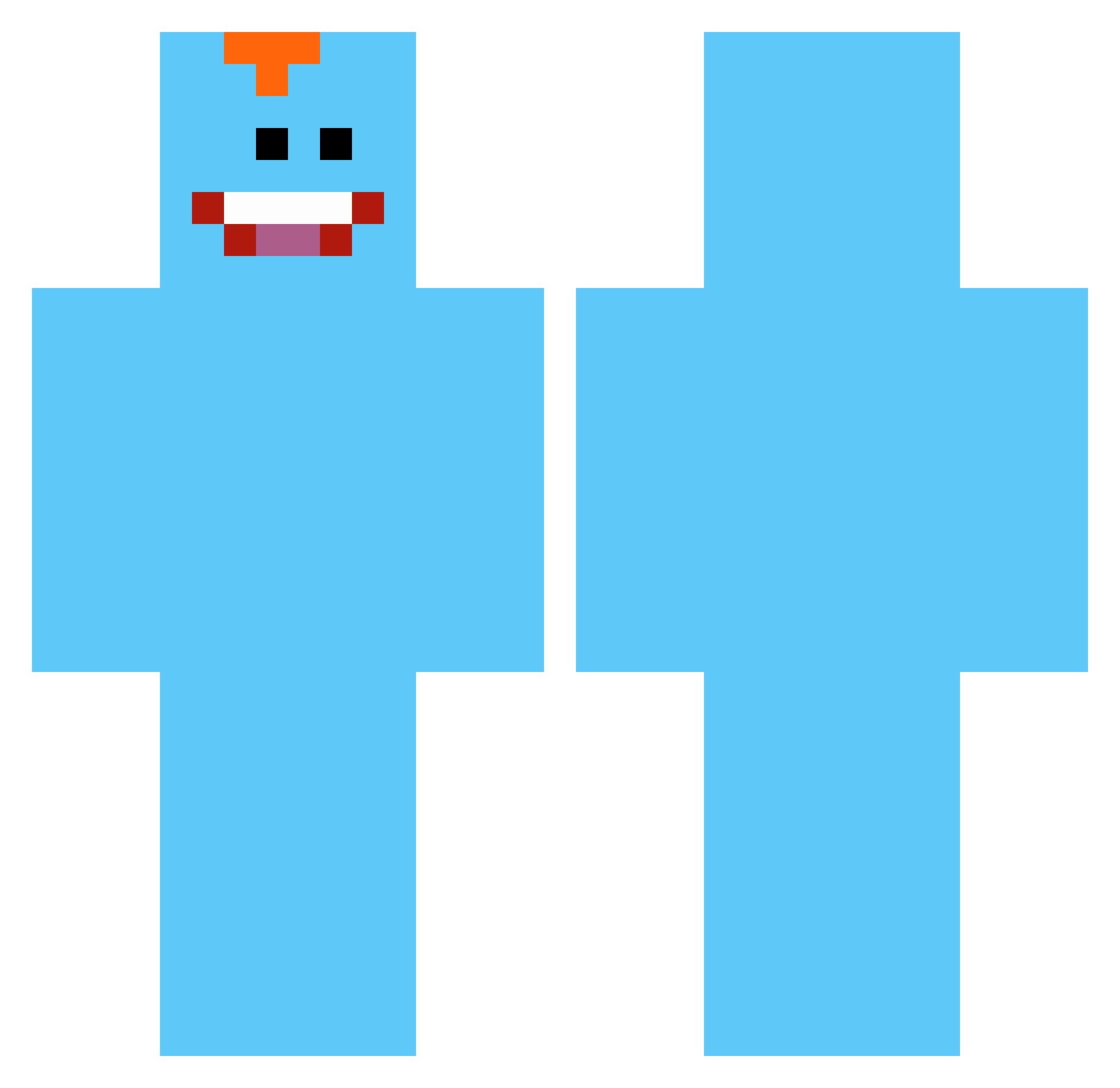 J1mbo77 Minecraft skin, front and back view