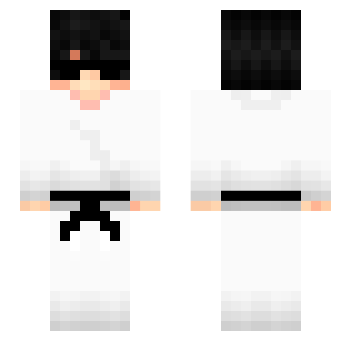 Cabdriver_ Minecraft skin, front and back view