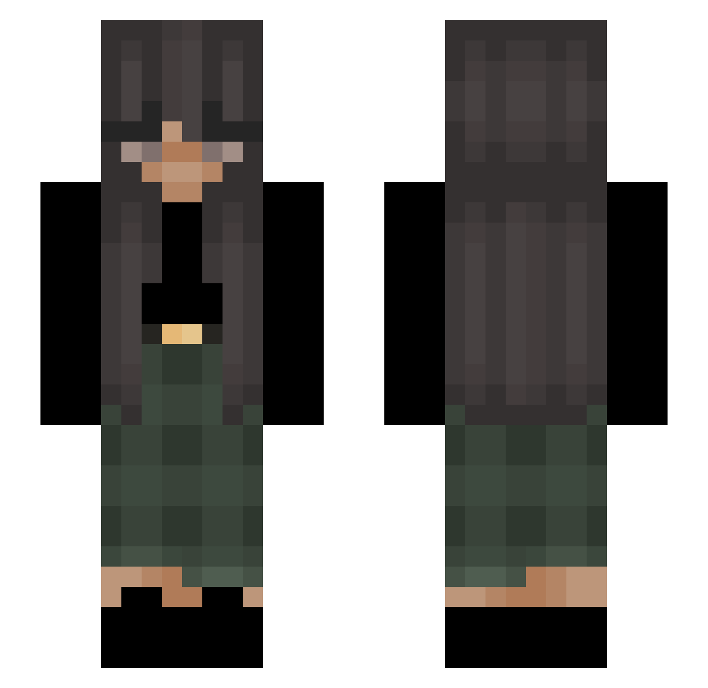 Lea_1702 Minecraft skin, front and back view