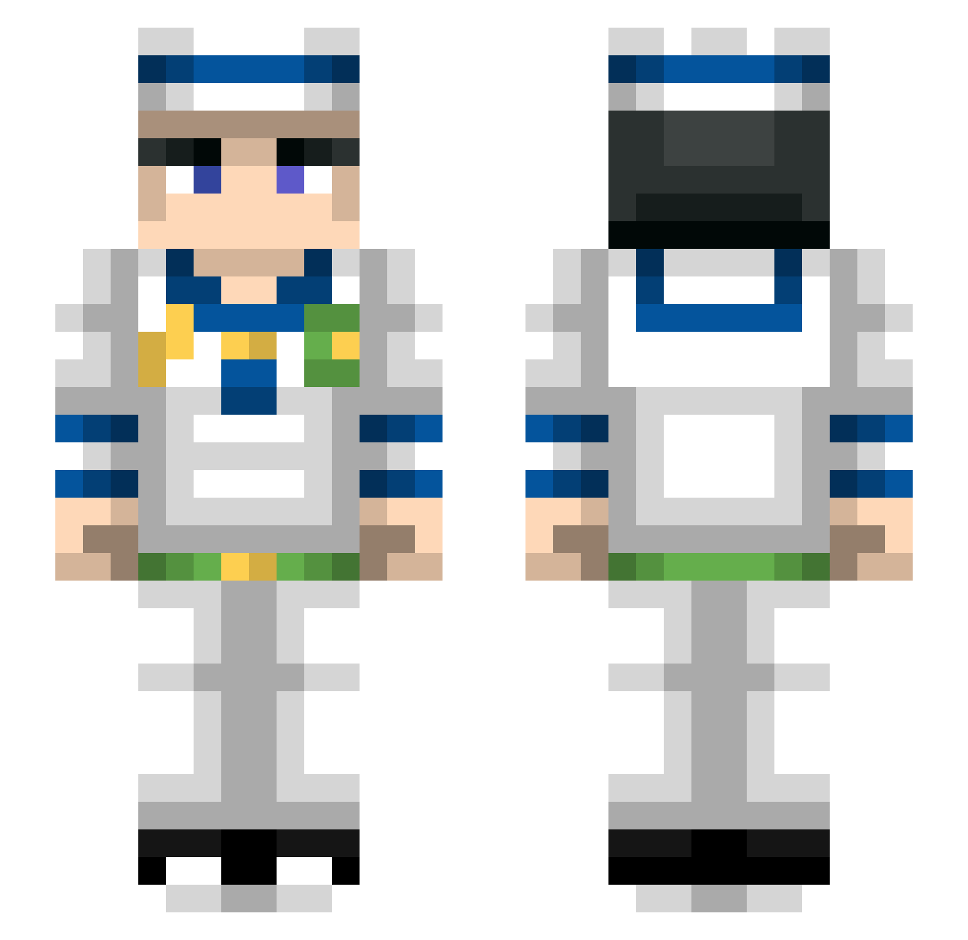 DarkWeed_ Minecraft skin, front and back view