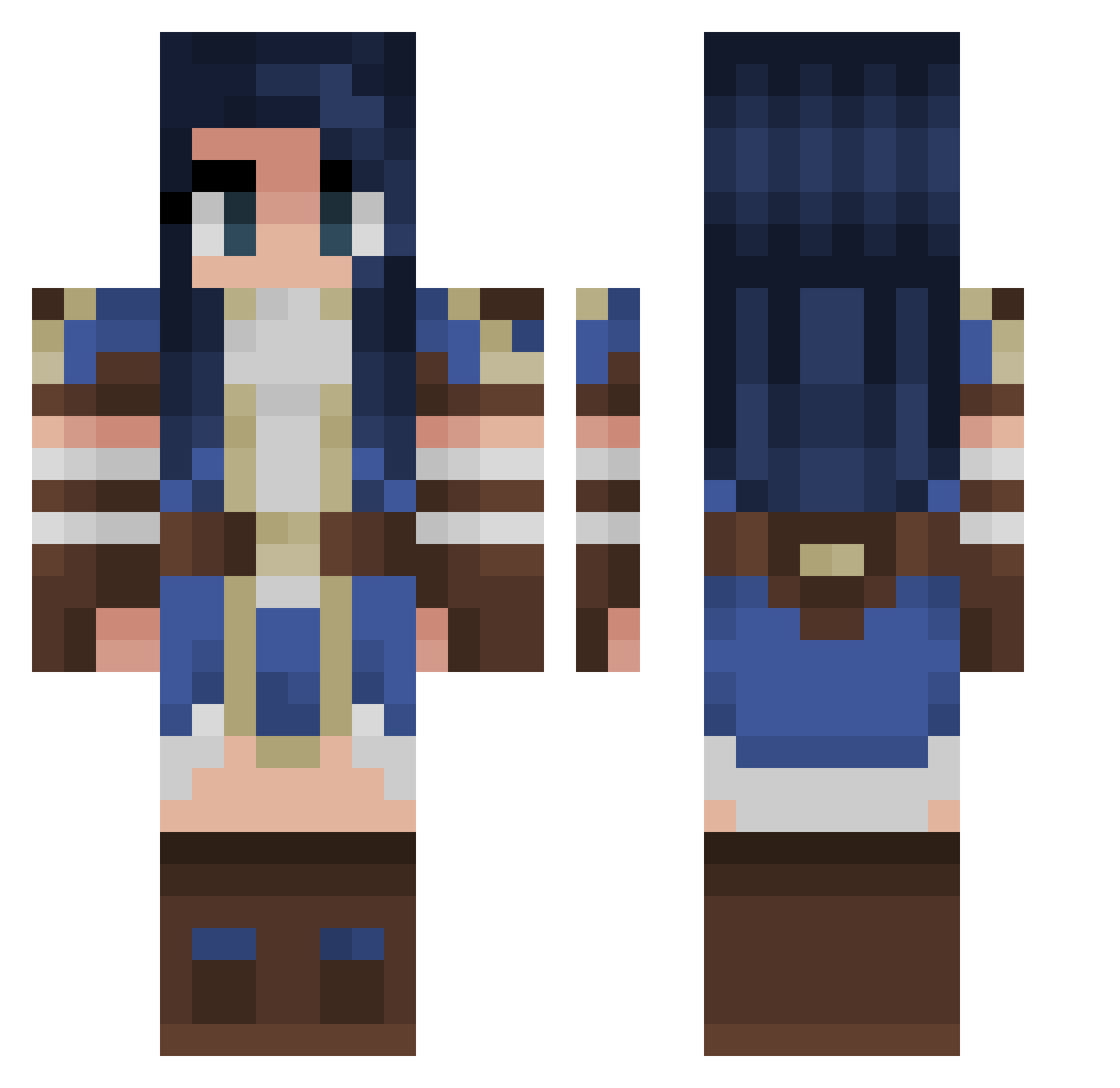 MichaelWithNoE Minecraft skin, front and back view