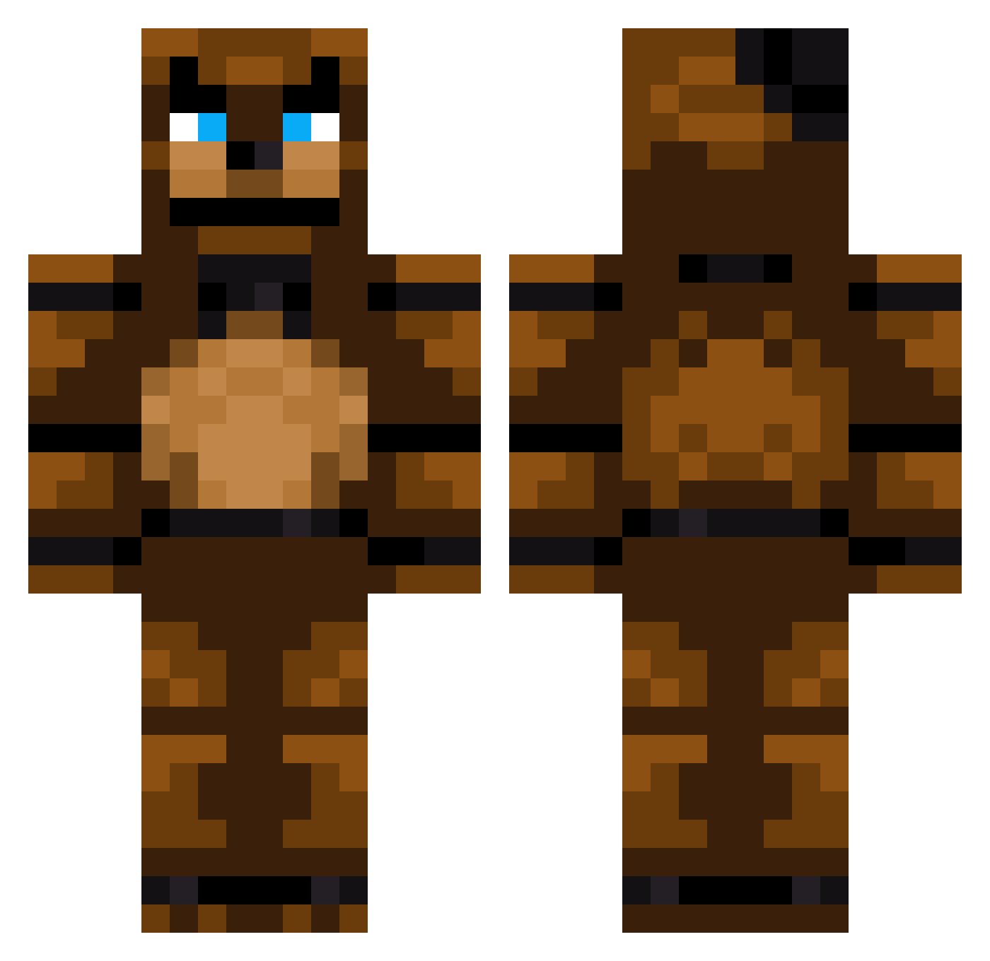 102sanne Minecraft skin, front and back view