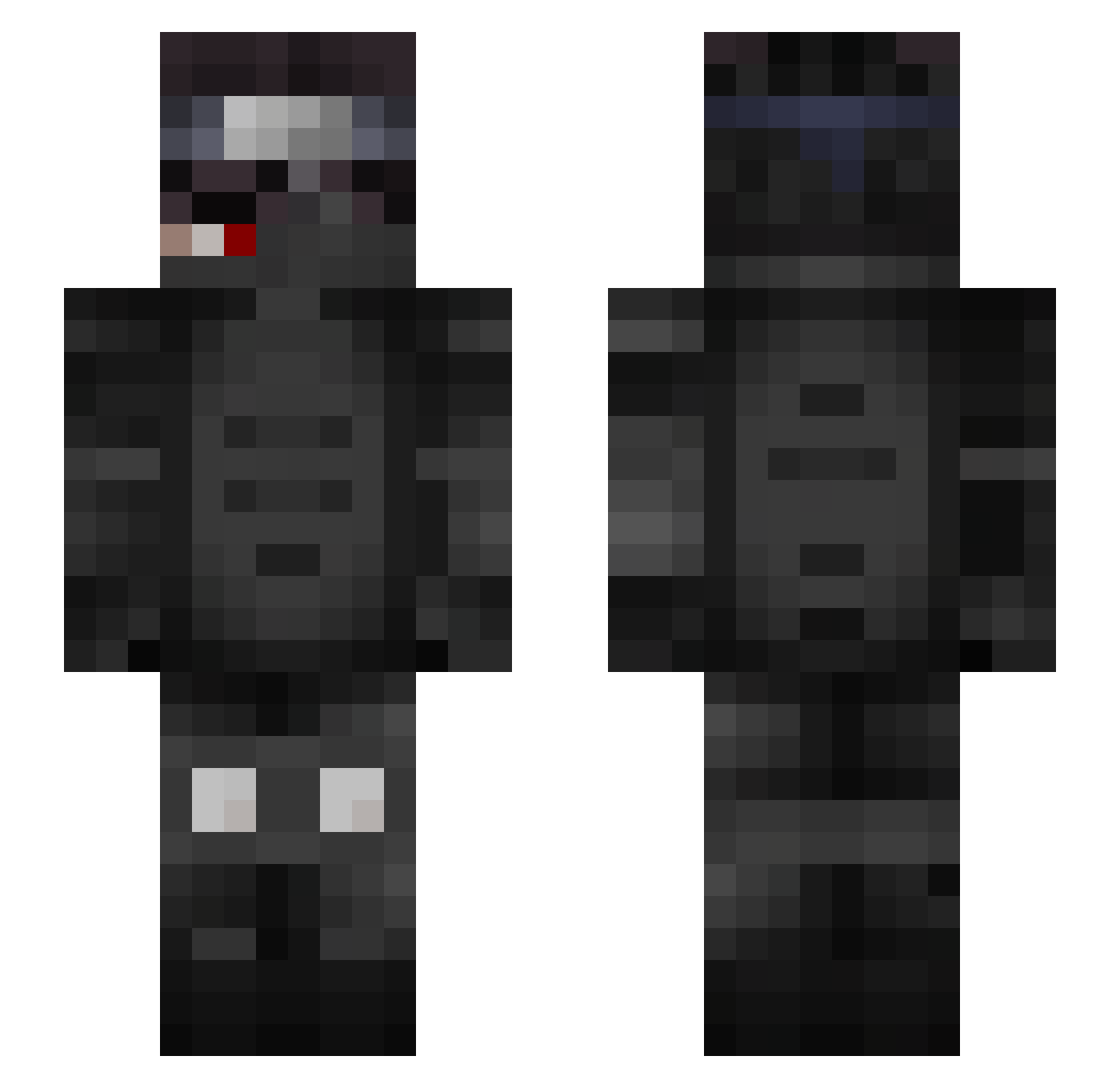DieKiviEnte Minecraft skin, front and back view