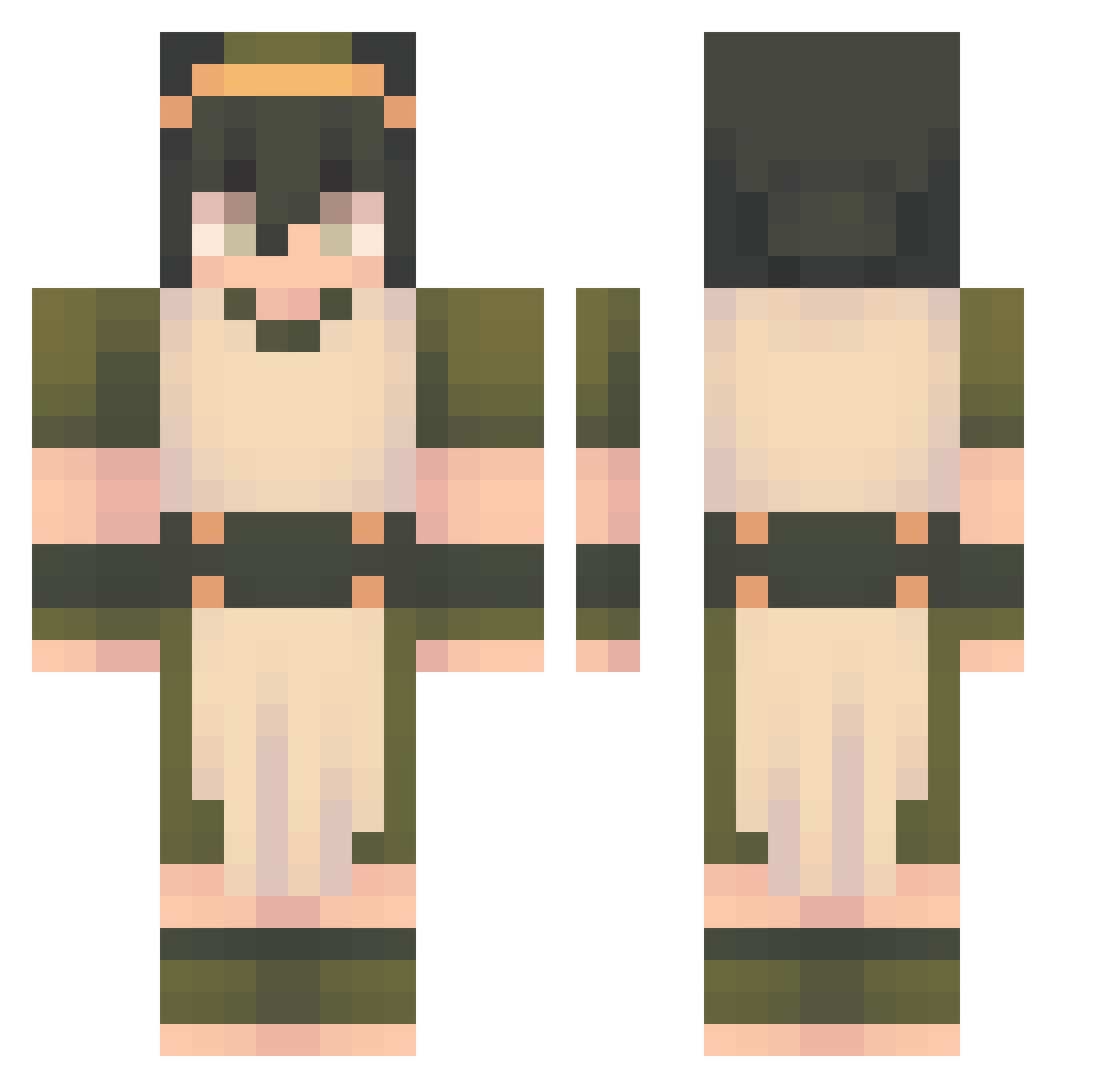 catmeow2511 Minecraft skin, front and back view