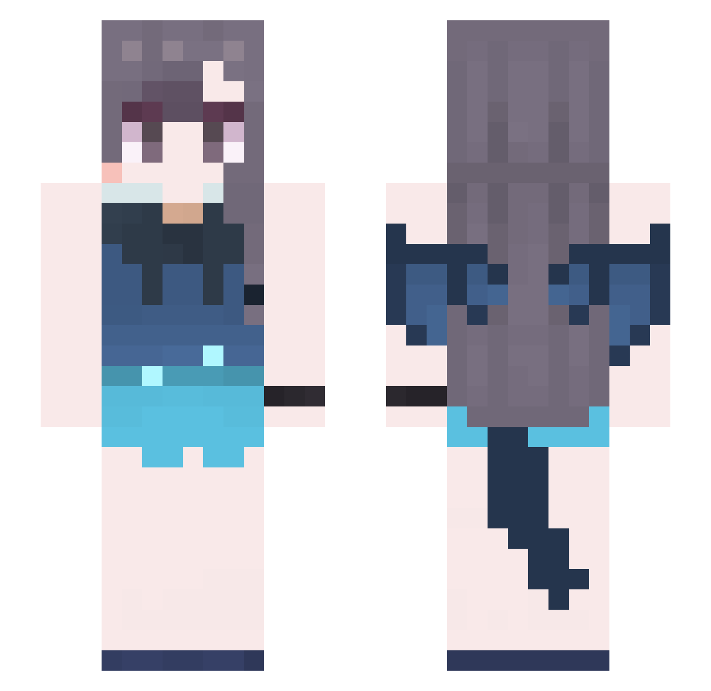 jinzero01 Minecraft skin, front and back view