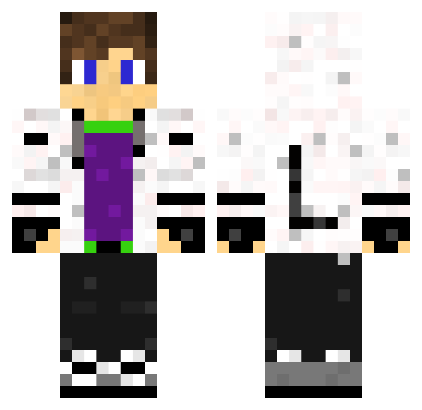 heavypancza Minecraft skin, front and back view