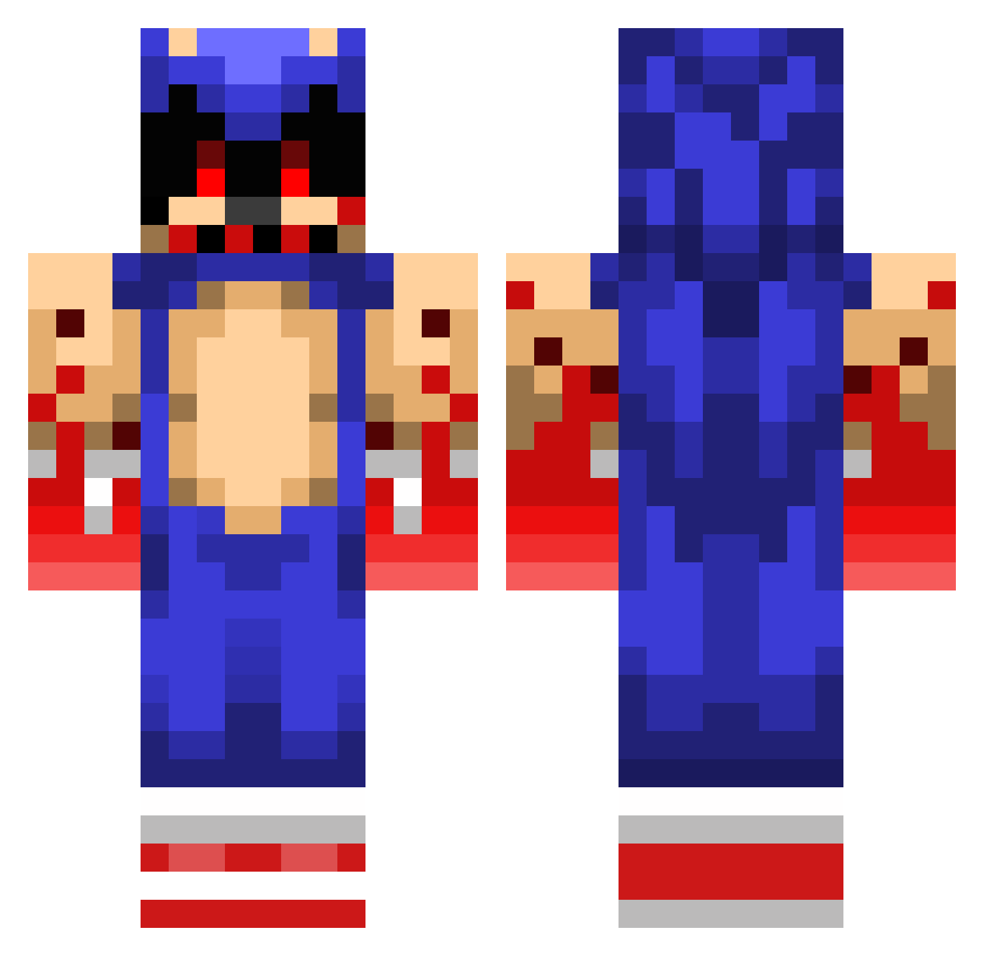 Legrand_Diable22 Minecraft skin, front and back view
