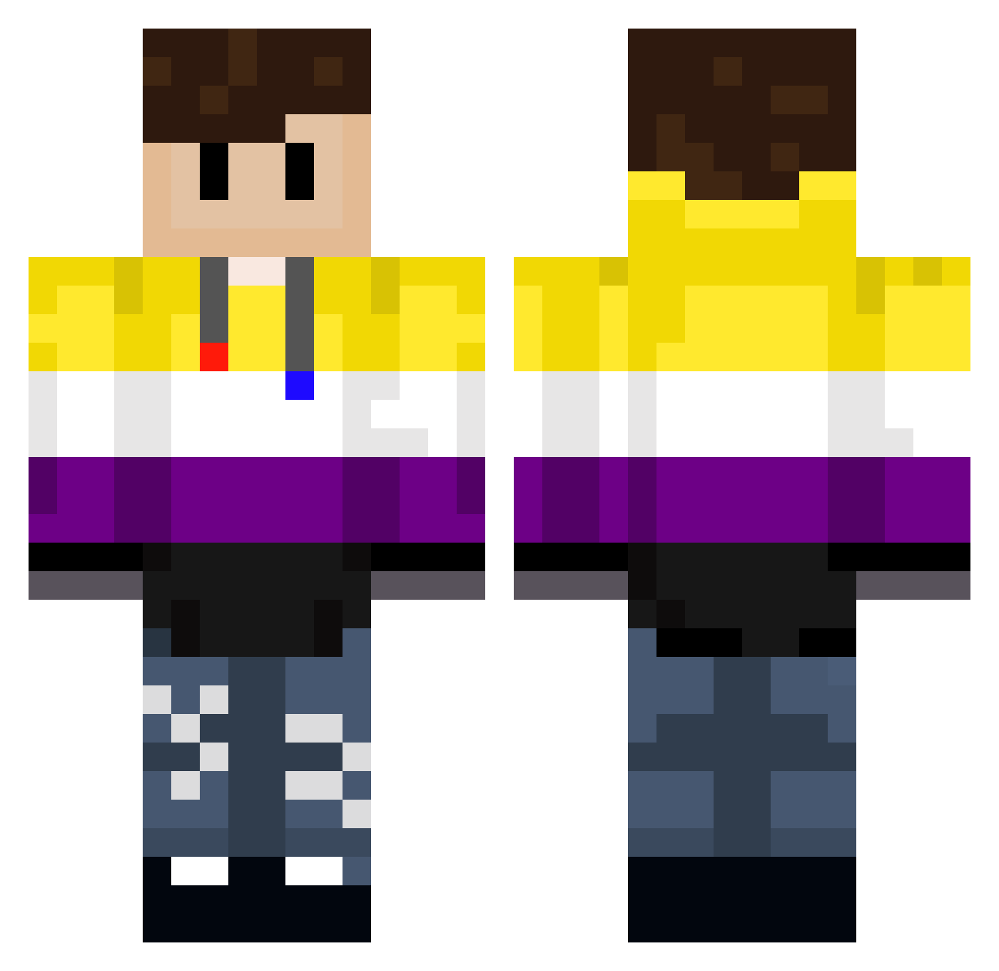 giantlinus298 Minecraft skin, front and back view