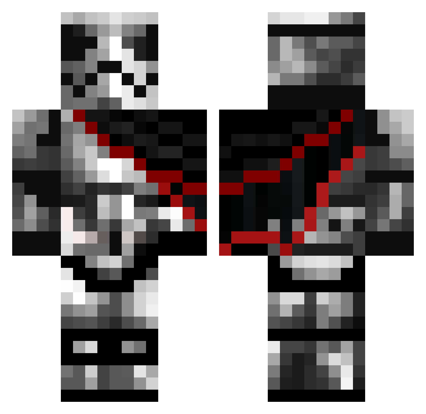 TeillTeill Minecraft skin, front and back view