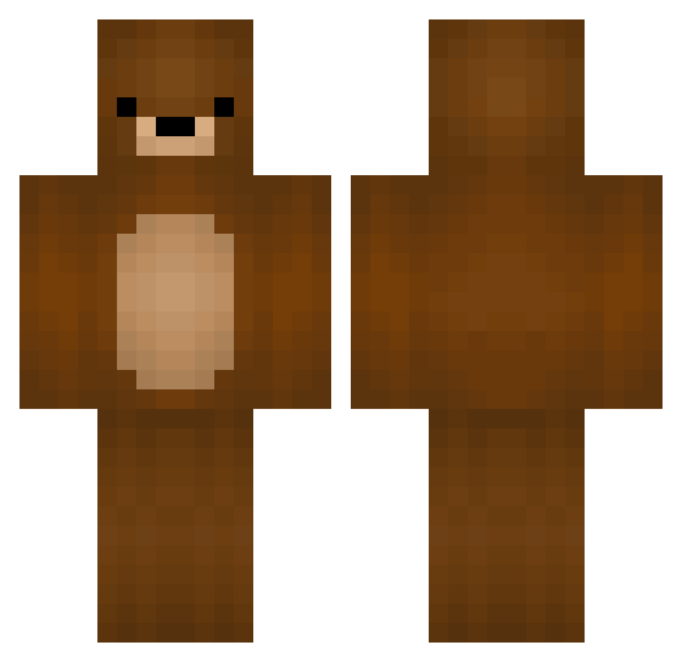 karhugamer Minecraft skin, front and back view