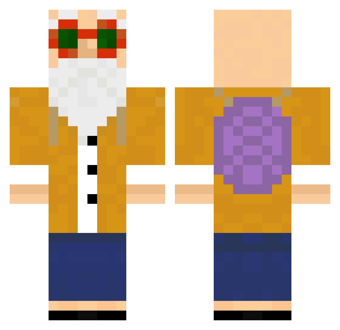 argillite Minecraft skin, front and back view