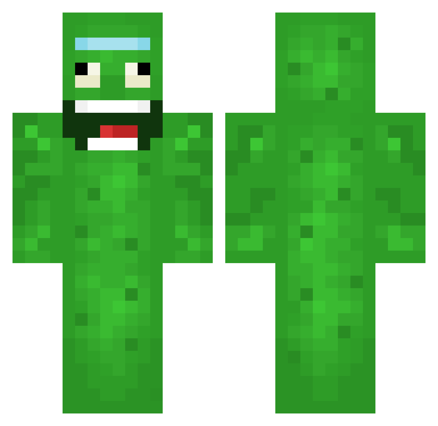 Negrosek Minecraft skin, front and back view