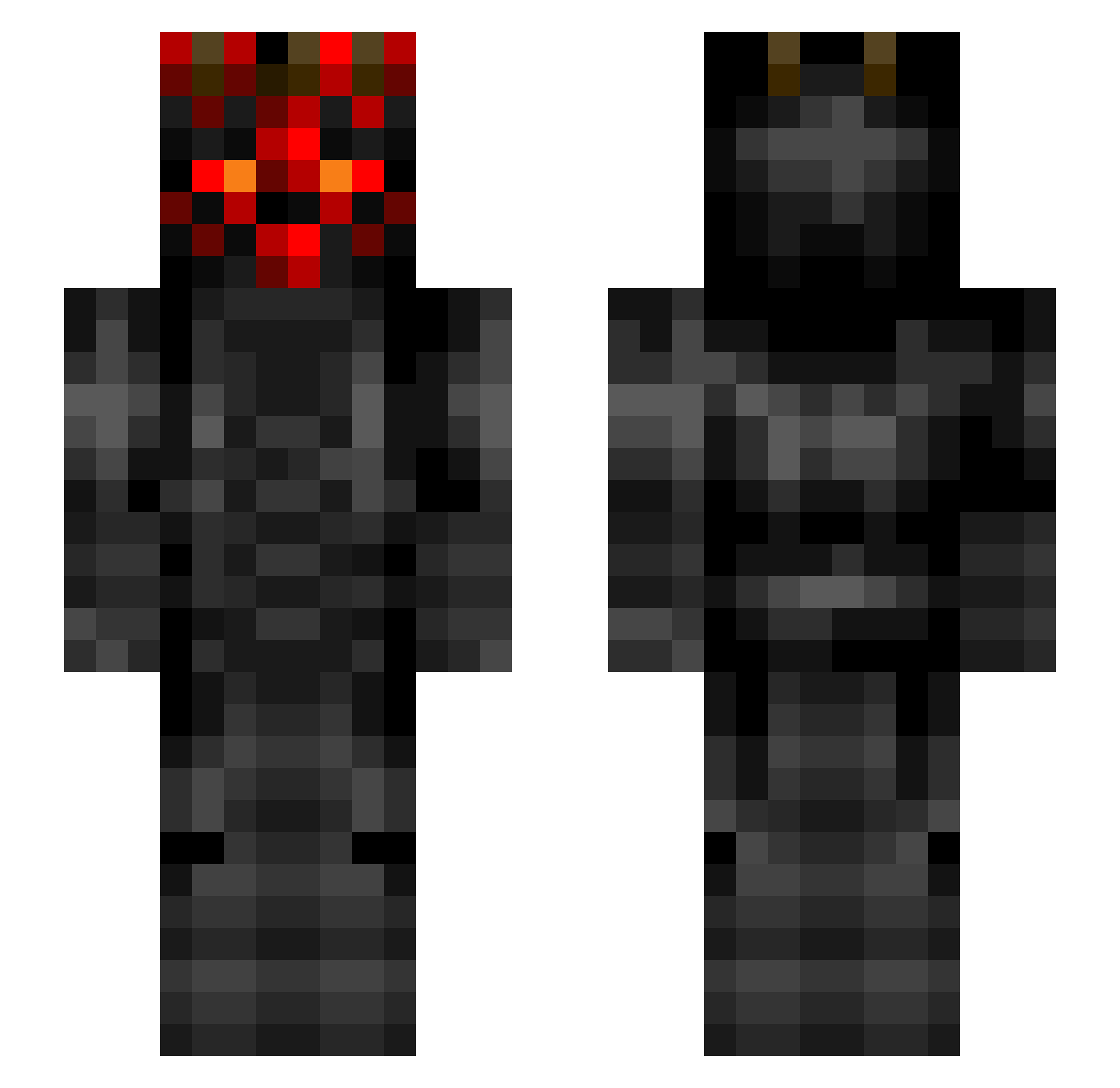 ThiccMnkeyII Minecraft skin, front and back view